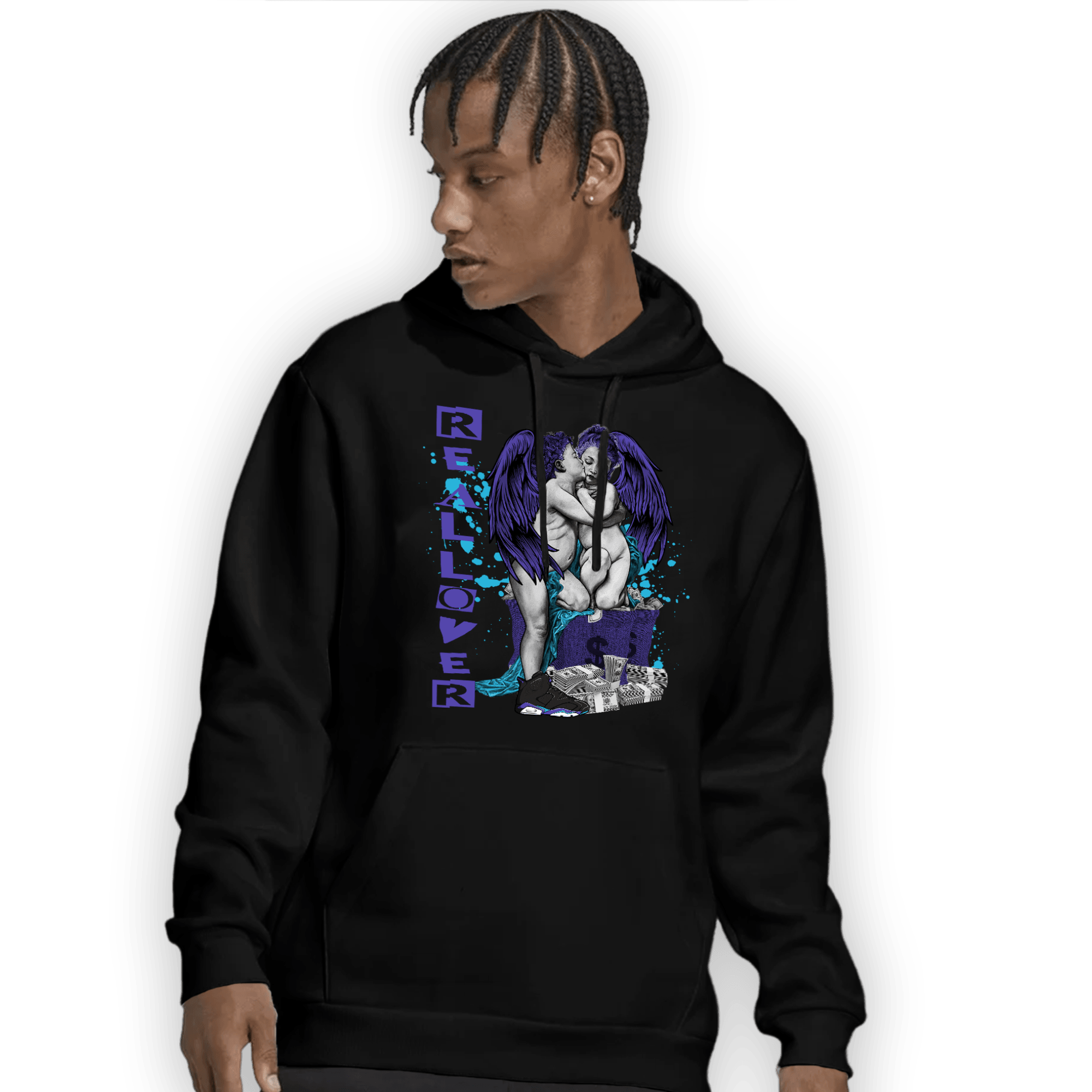 Aqua 6s Hoodie Match Real Lover Angel - NastyJamz