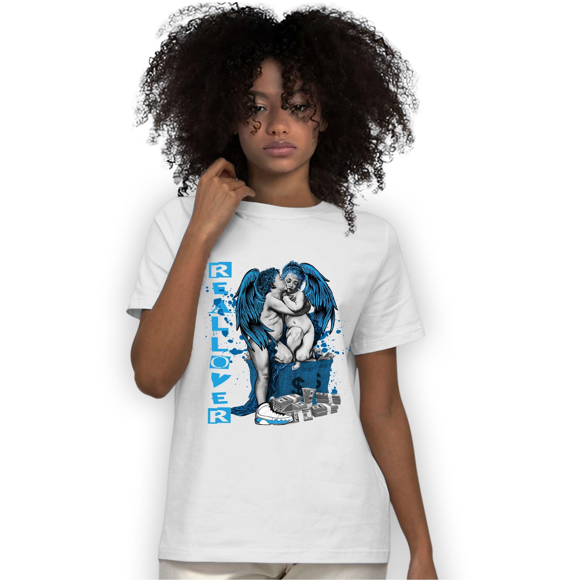 Powder Blue 9s T Shirt Match Real Lover Angel - NastyJamz