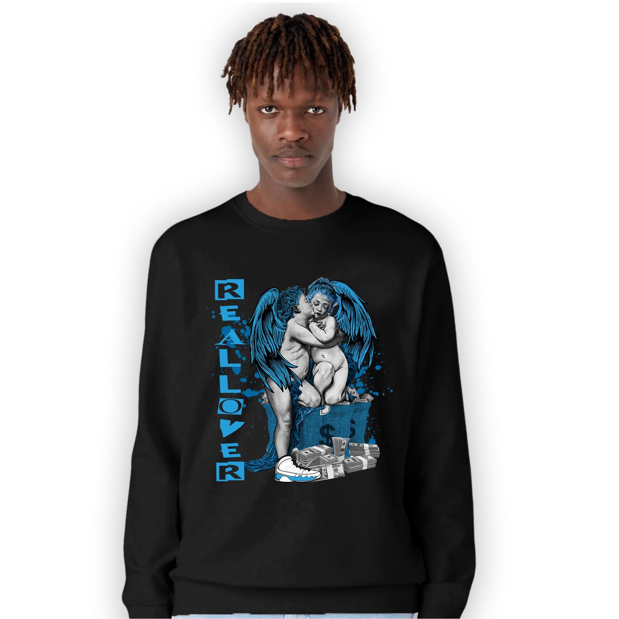 Powder Blue 9s Sweatshirt Match Real Lover Angel - NastyJamz