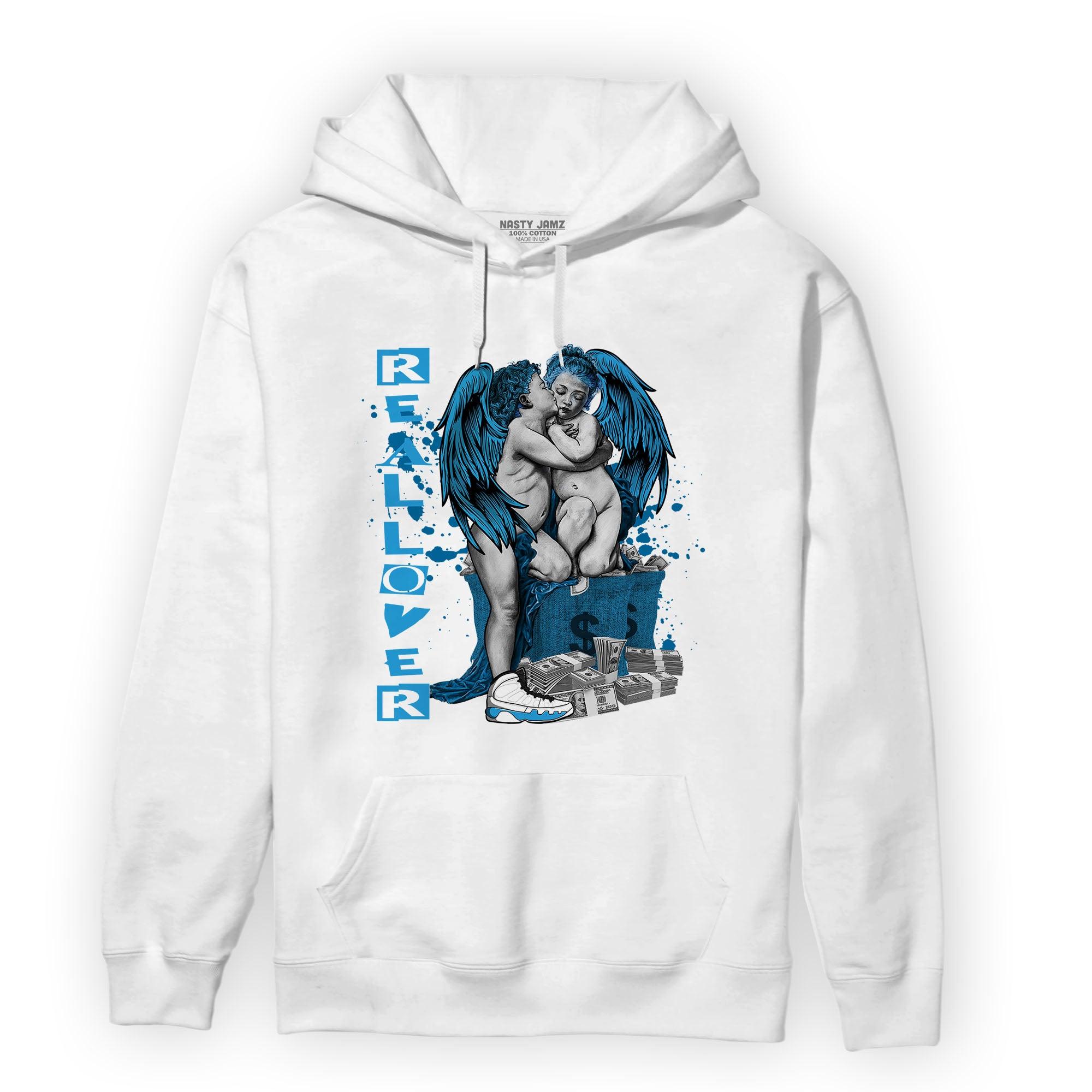 Powder Blue 9s Hoodie Match Real Lover Angel - NastyJamz