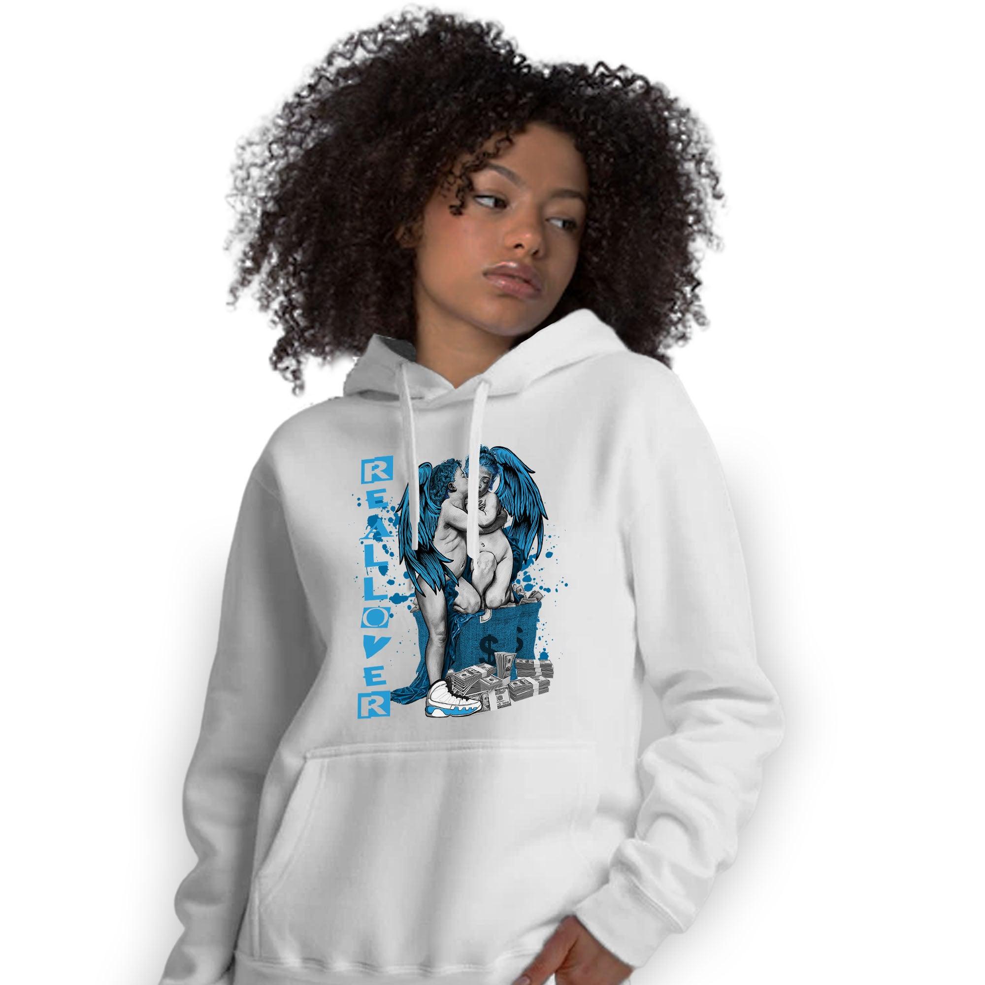 Powder Blue 9s Hoodie Match Real Lover Angel - NastyJamz