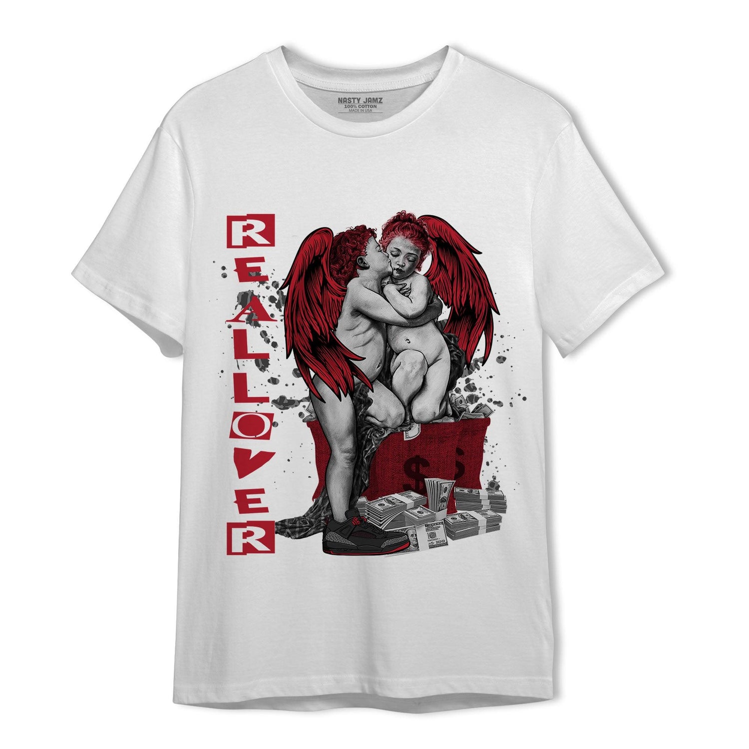Spizike Low Bred T Shirt Match Real Lover Angel - NastyJamz