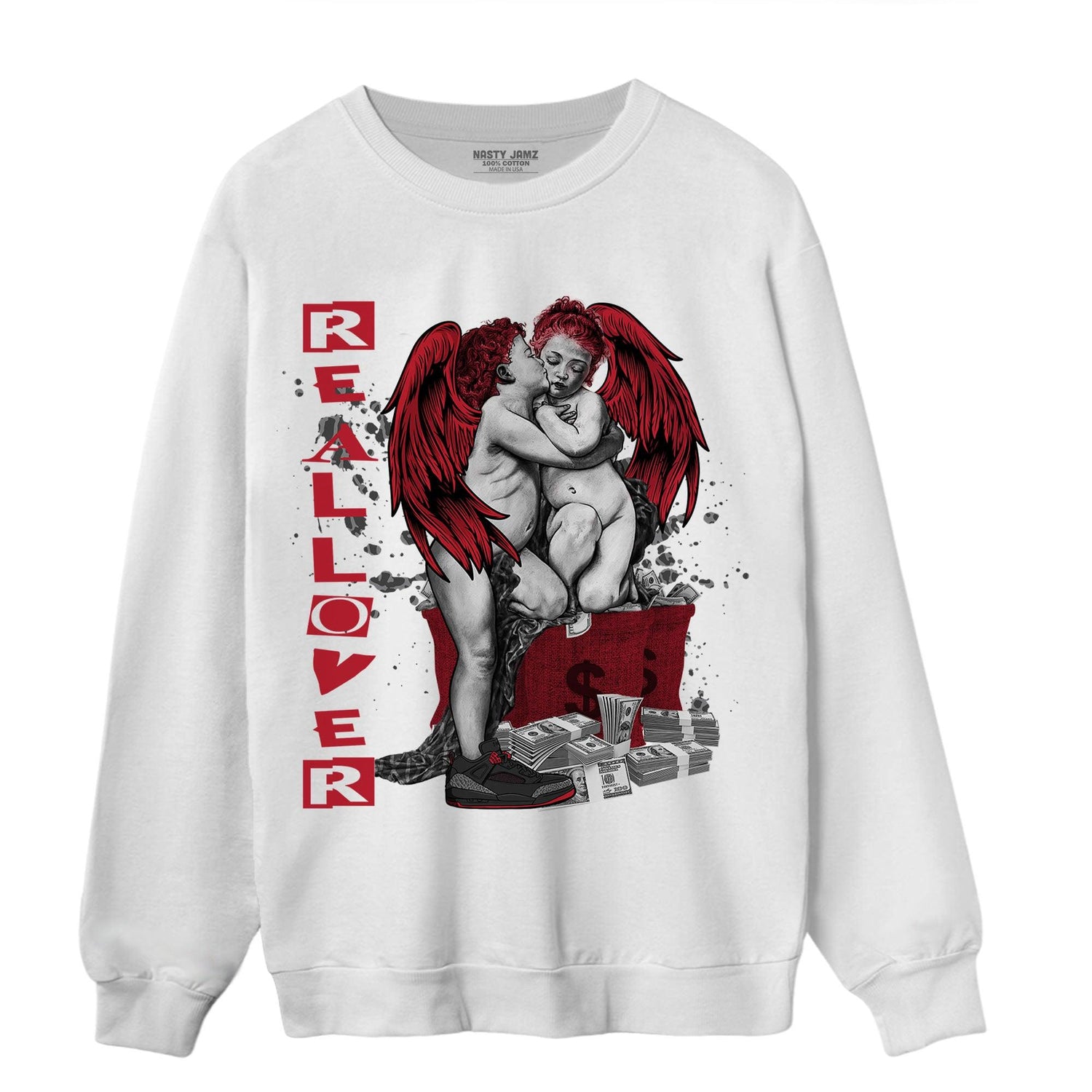 Spizike Low Bred Sweatshirt Match Real Lover Angel - NastyJamz