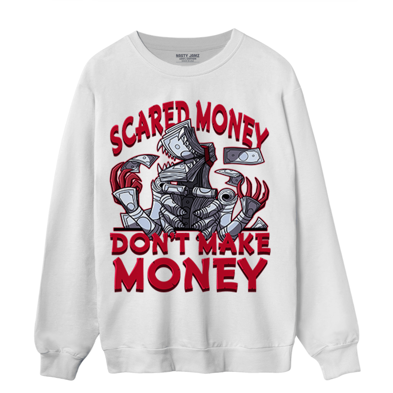 Cherry 11s Sweatshirt Match Scared Moneyy - NastyJamz