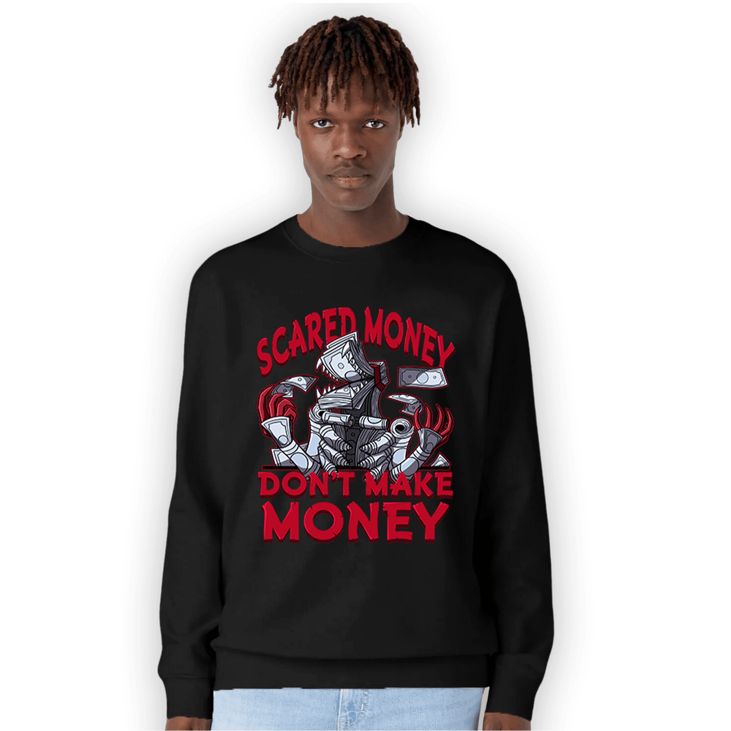 Cherry 11s Sweatshirt Match Scared Moneyy - NastyJamz