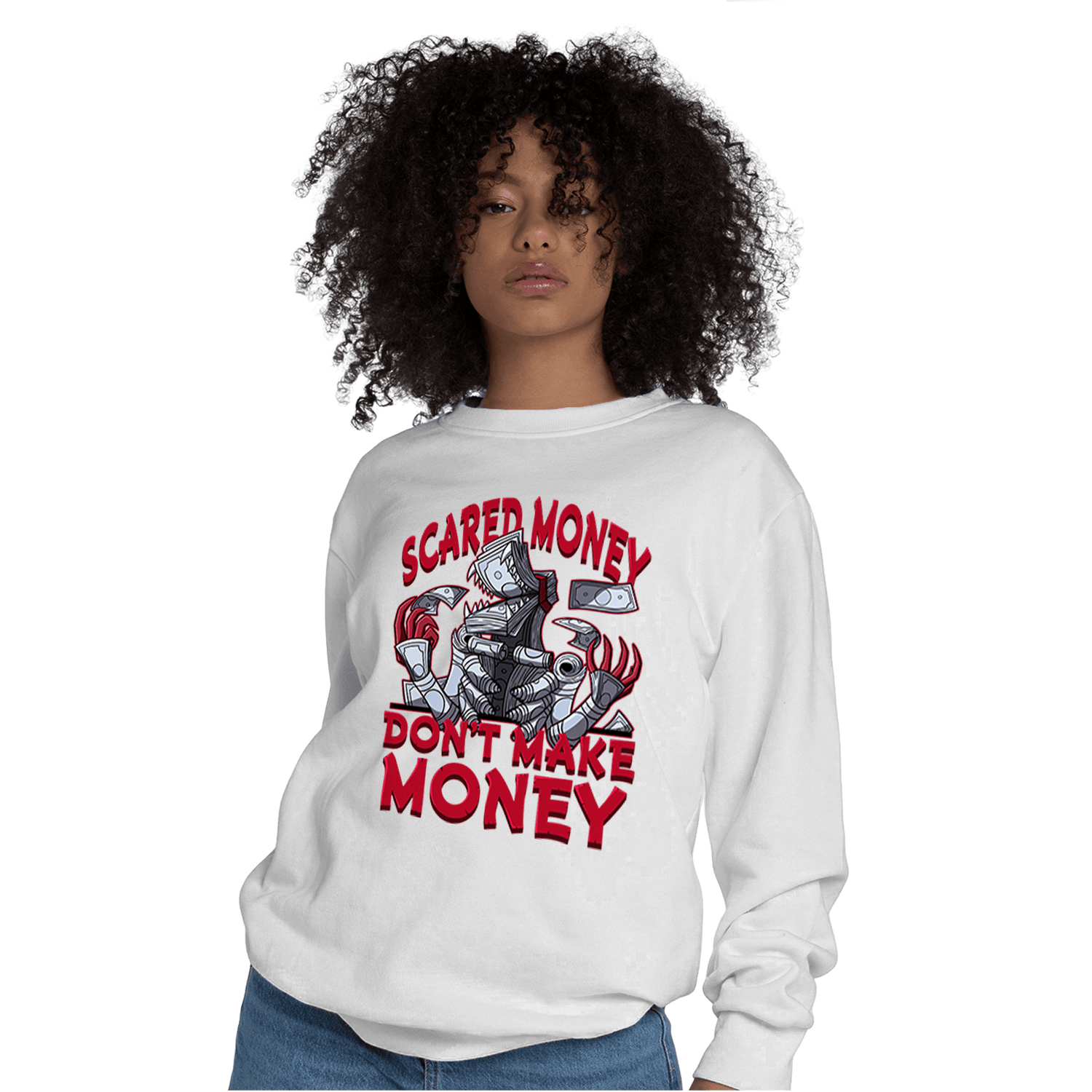 Cherry 11s Sweatshirt Match Scared Moneyy - NastyJamz