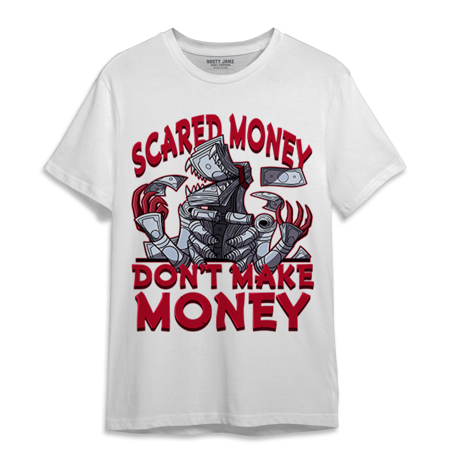 Cherry 11s T Shirt Match Scared Moneyy - NastyJamz