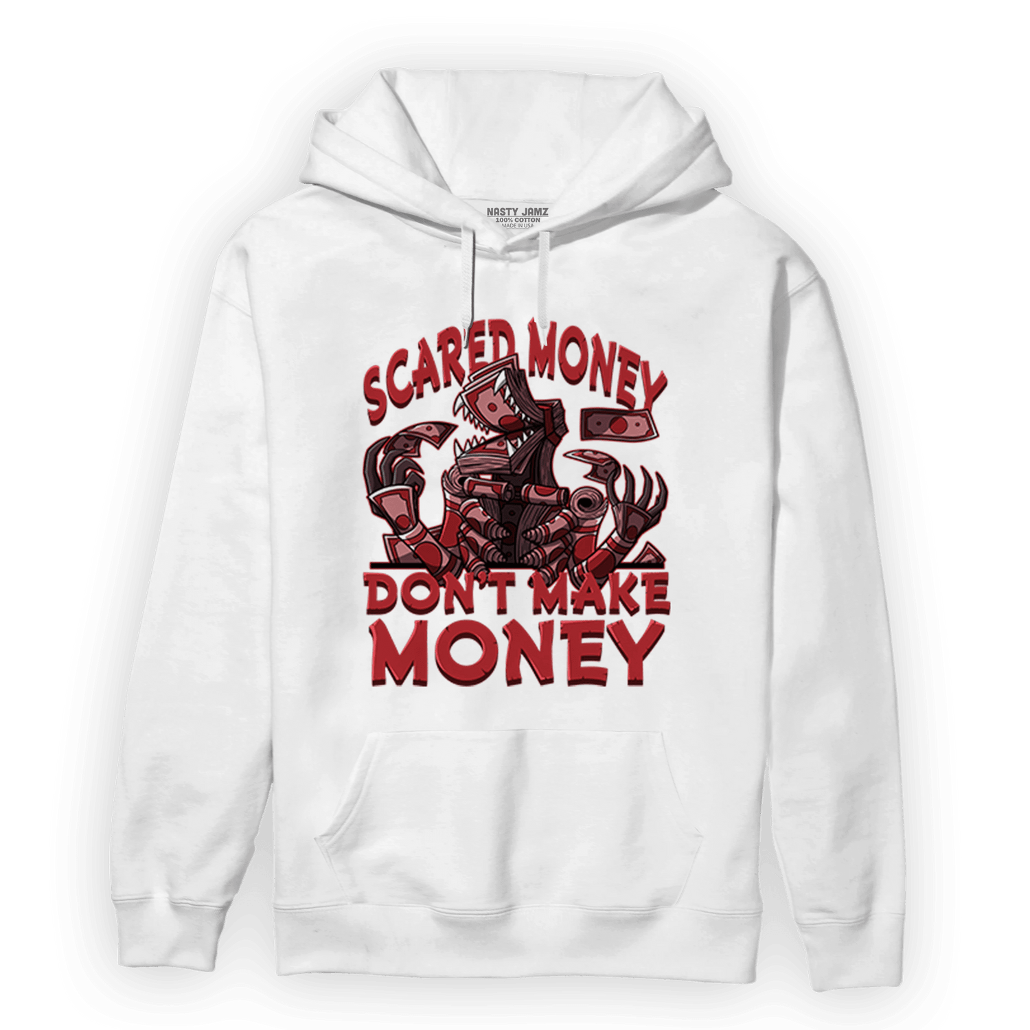 Cherry 12s Hoodie Match Scared Moneyy - NastyJamz