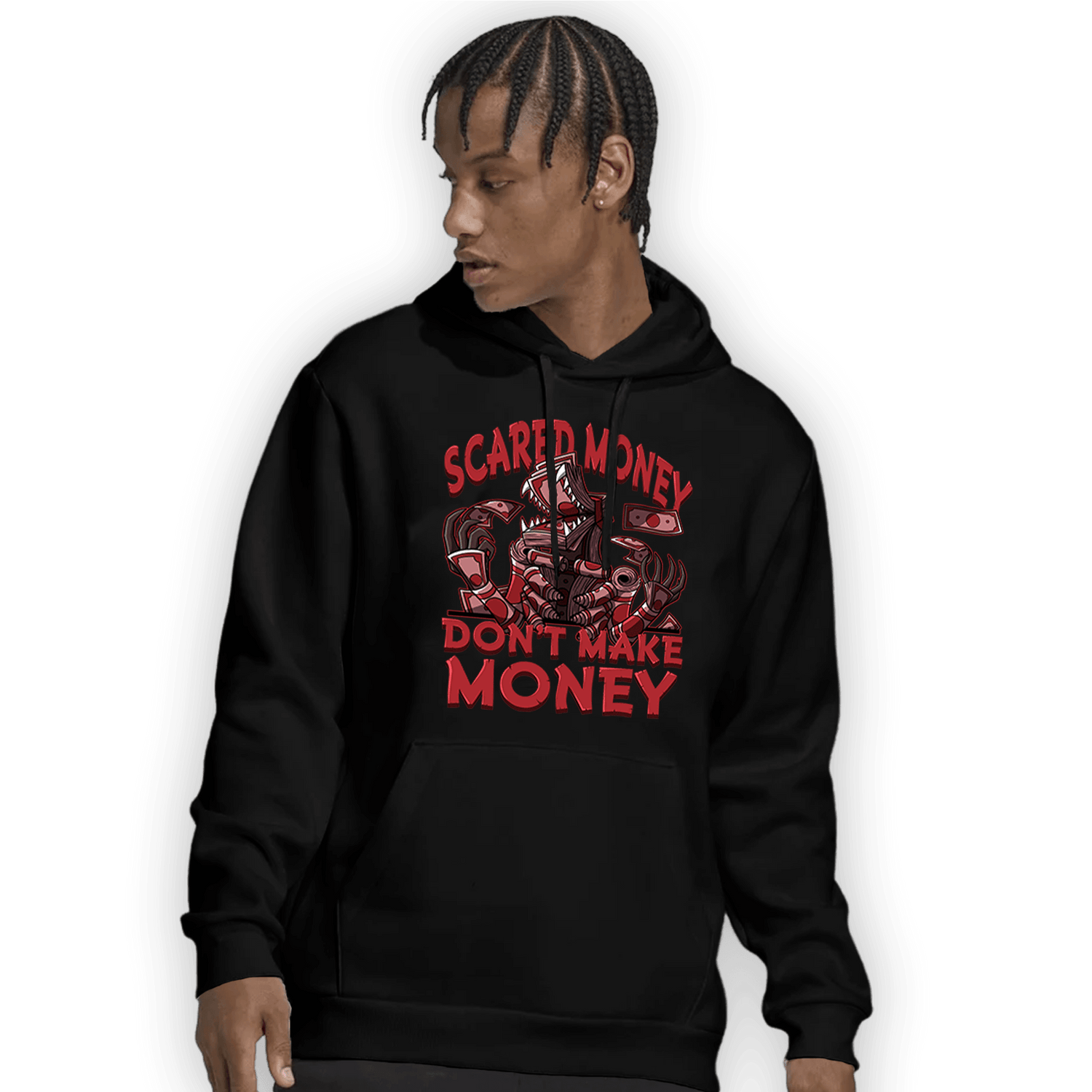 Cherry 12s Hoodie Match Scared Moneyy - NastyJamz