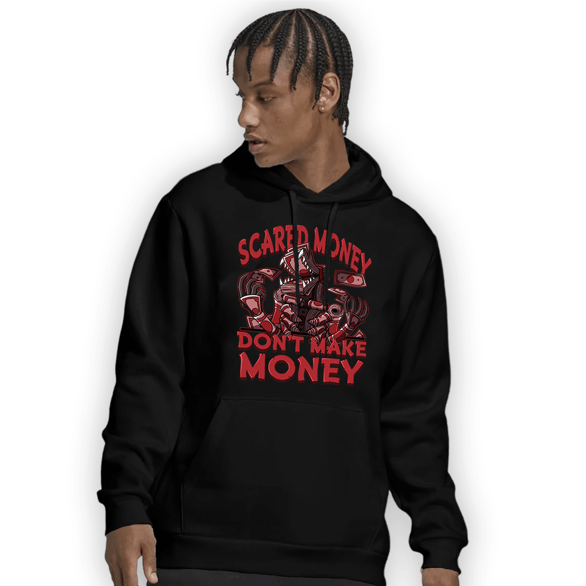 Cherry 12s Hoodie Match Scared Moneyy - NastyJamz
