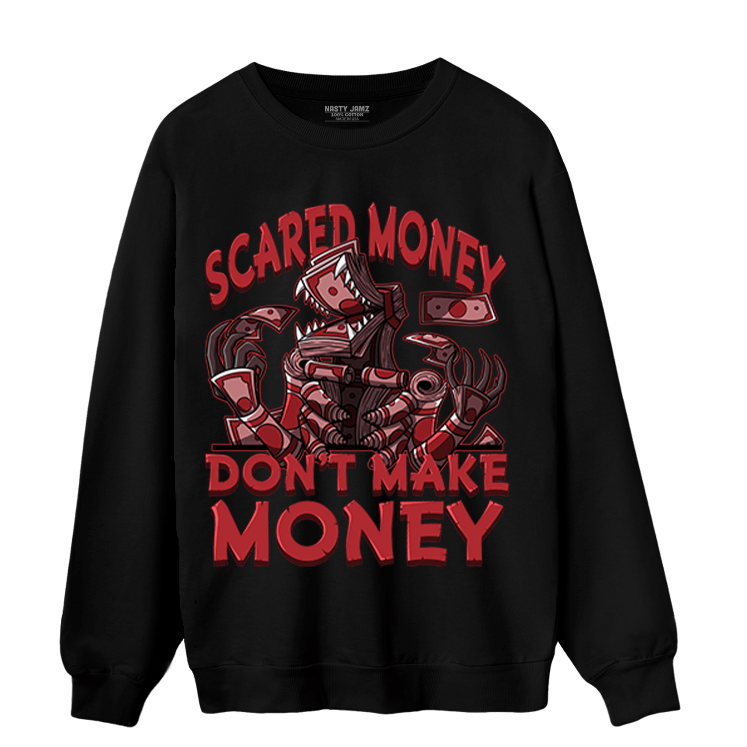 Cherry 12s Sweatshirt Match Scared Moneyy - NastyJamz