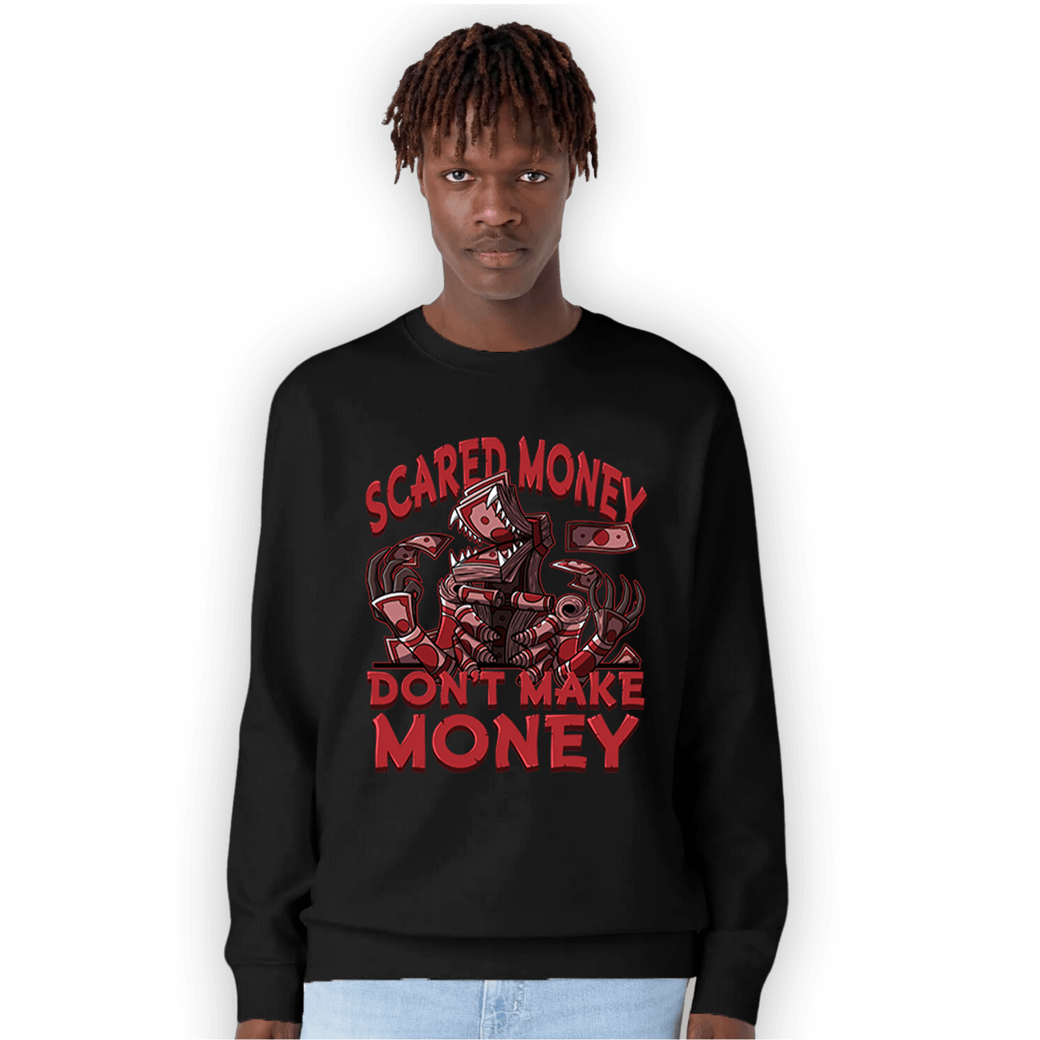 Cherry 12s Sweatshirt Match Scared Moneyy - NastyJamz