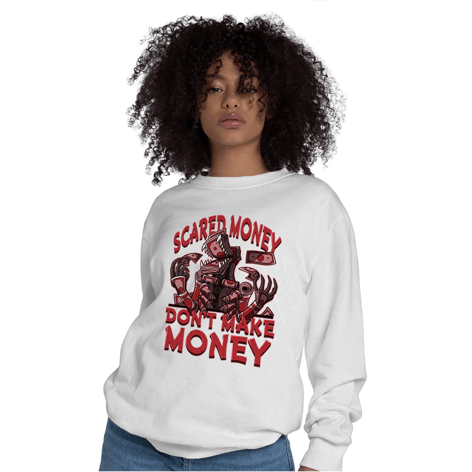 Cherry 12s Sweatshirt Match Scared Moneyy - NastyJamz