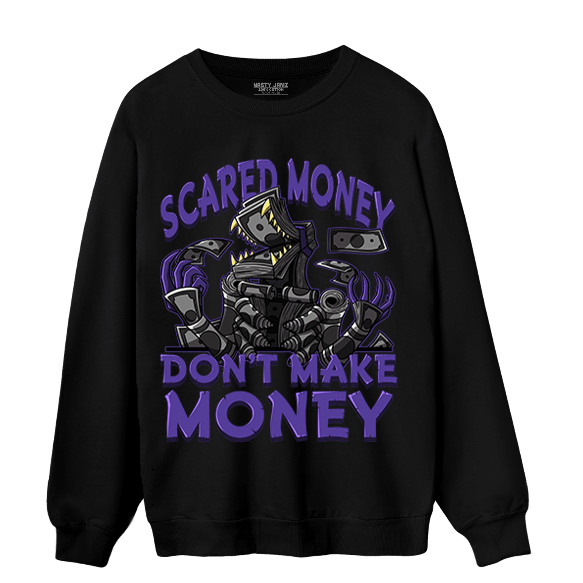 Field Purple 12s Sweatshirt Match Scared Moneyy - NastyJamz