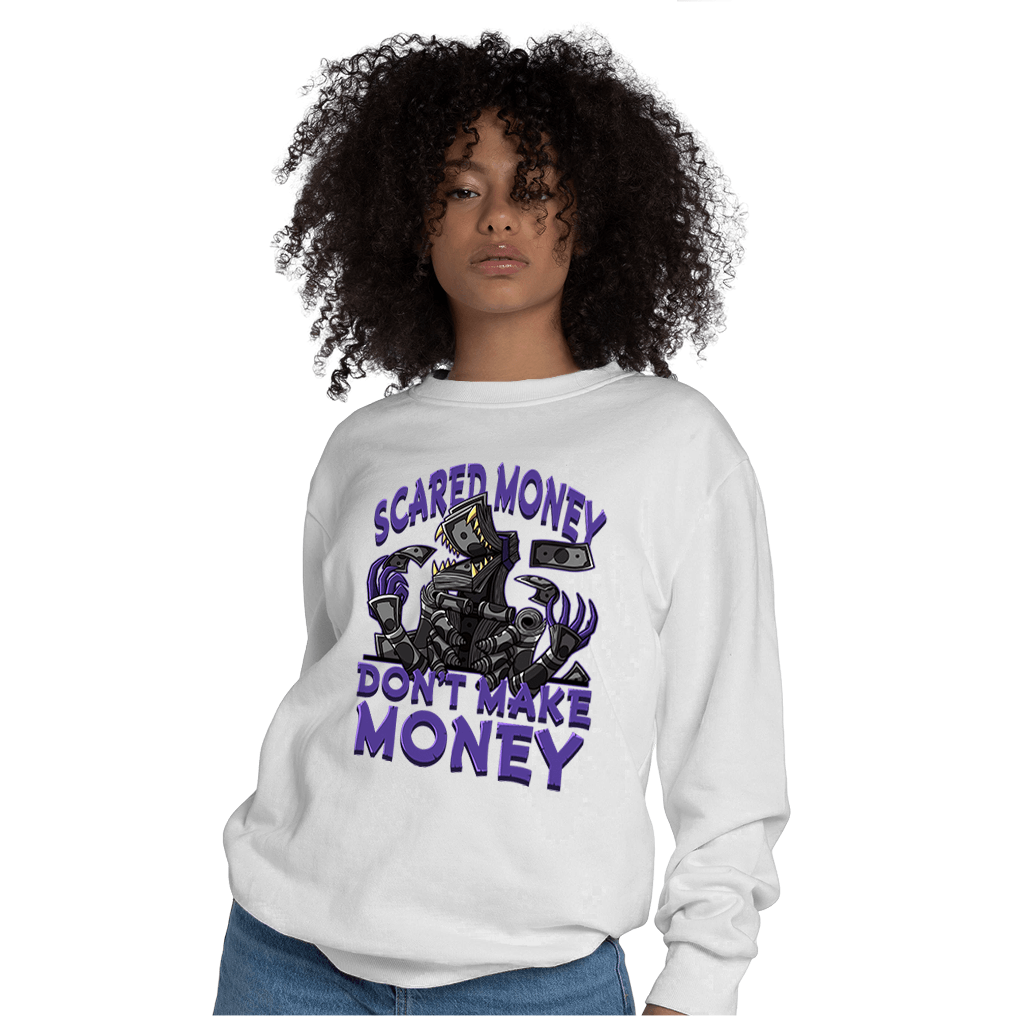Field Purple 12s Sweatshirt Match Scared Moneyy - NastyJamz