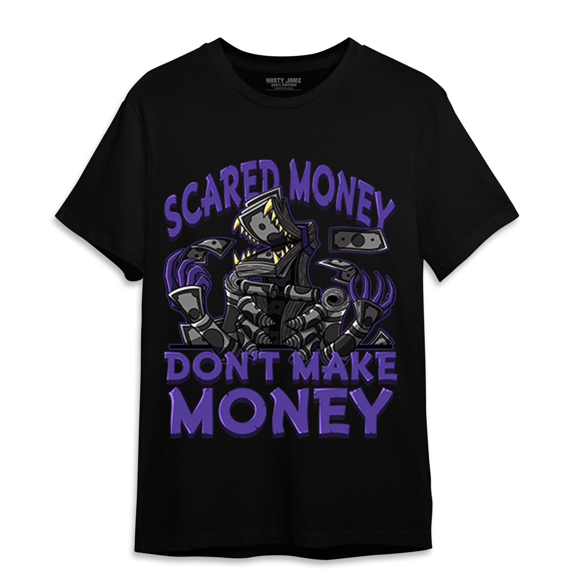 Field Purple 12s T Shirt Match Scared Moneyy - NastyJamz