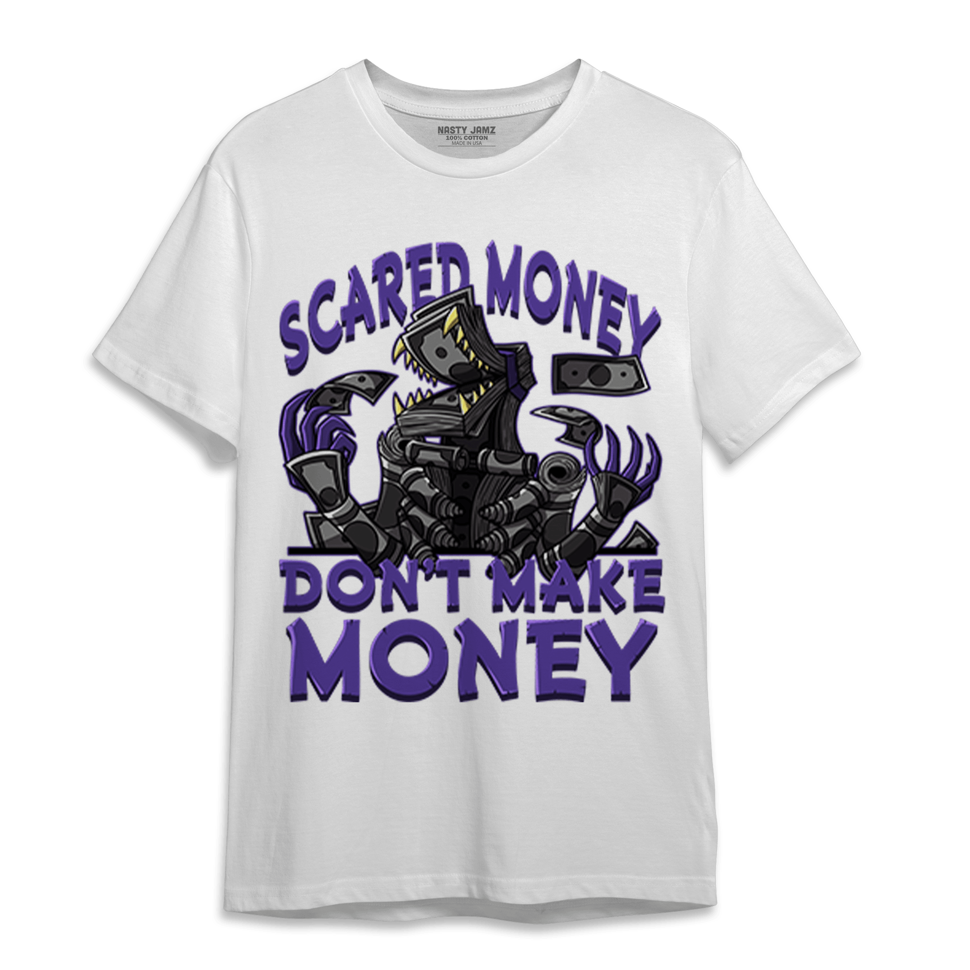 Field Purple 12s T Shirt Match Scared Moneyy - NastyJamz