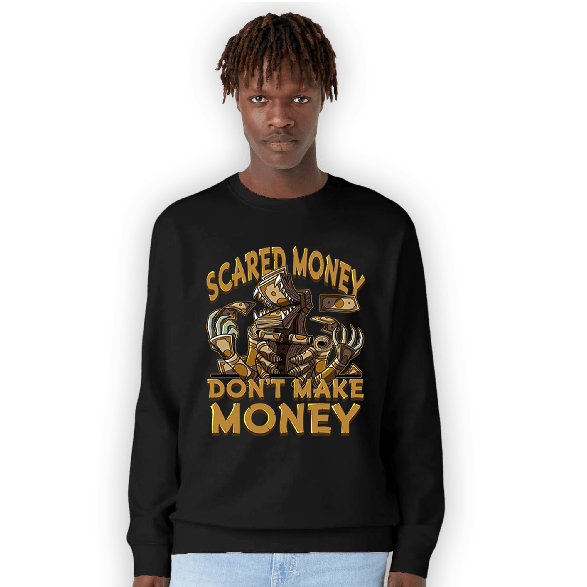 Wheat 13s Sweatshirt Match Scared Moneyy - NastyJamz