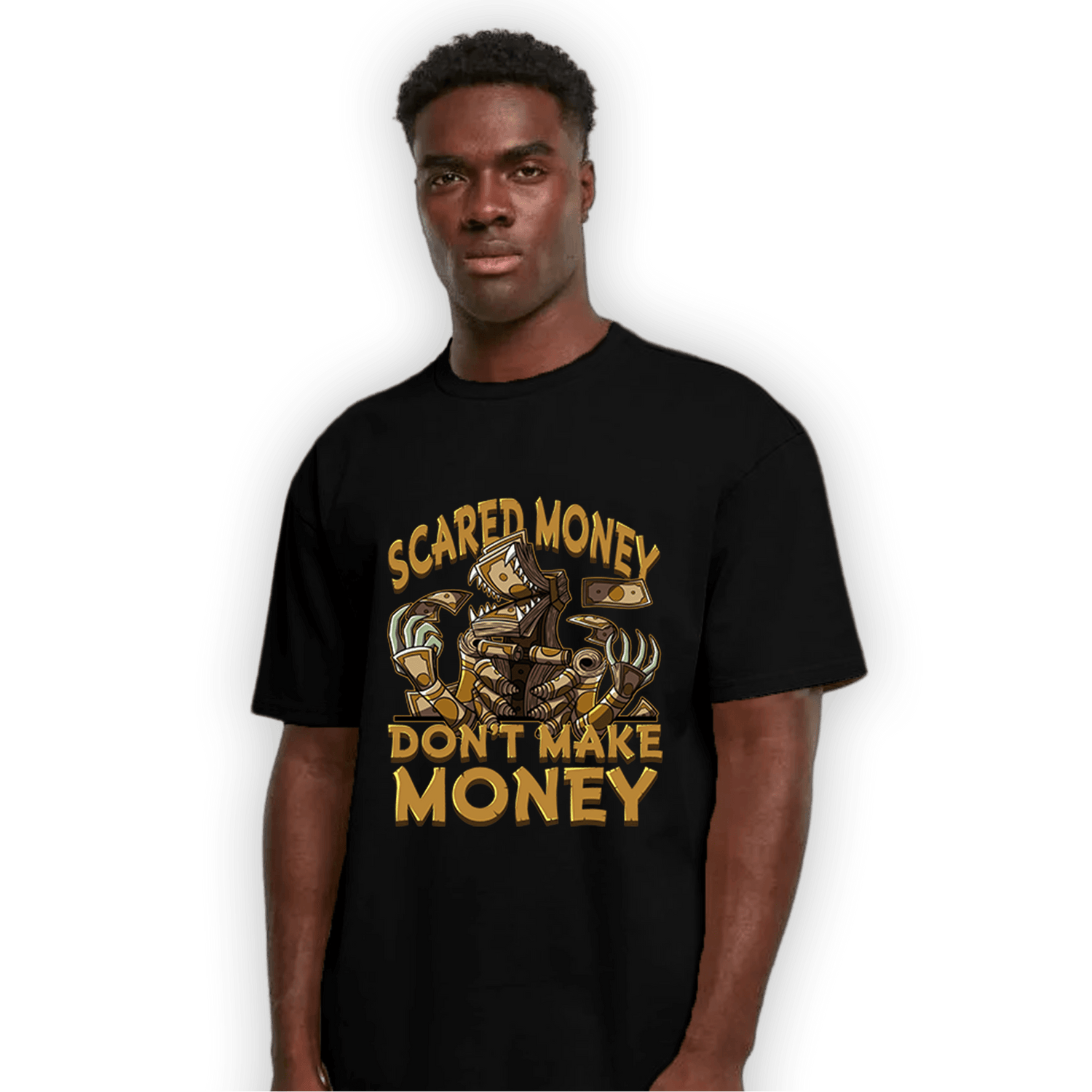Wheat 13s T Shirt Match Scared Moneyy - NastyJamz