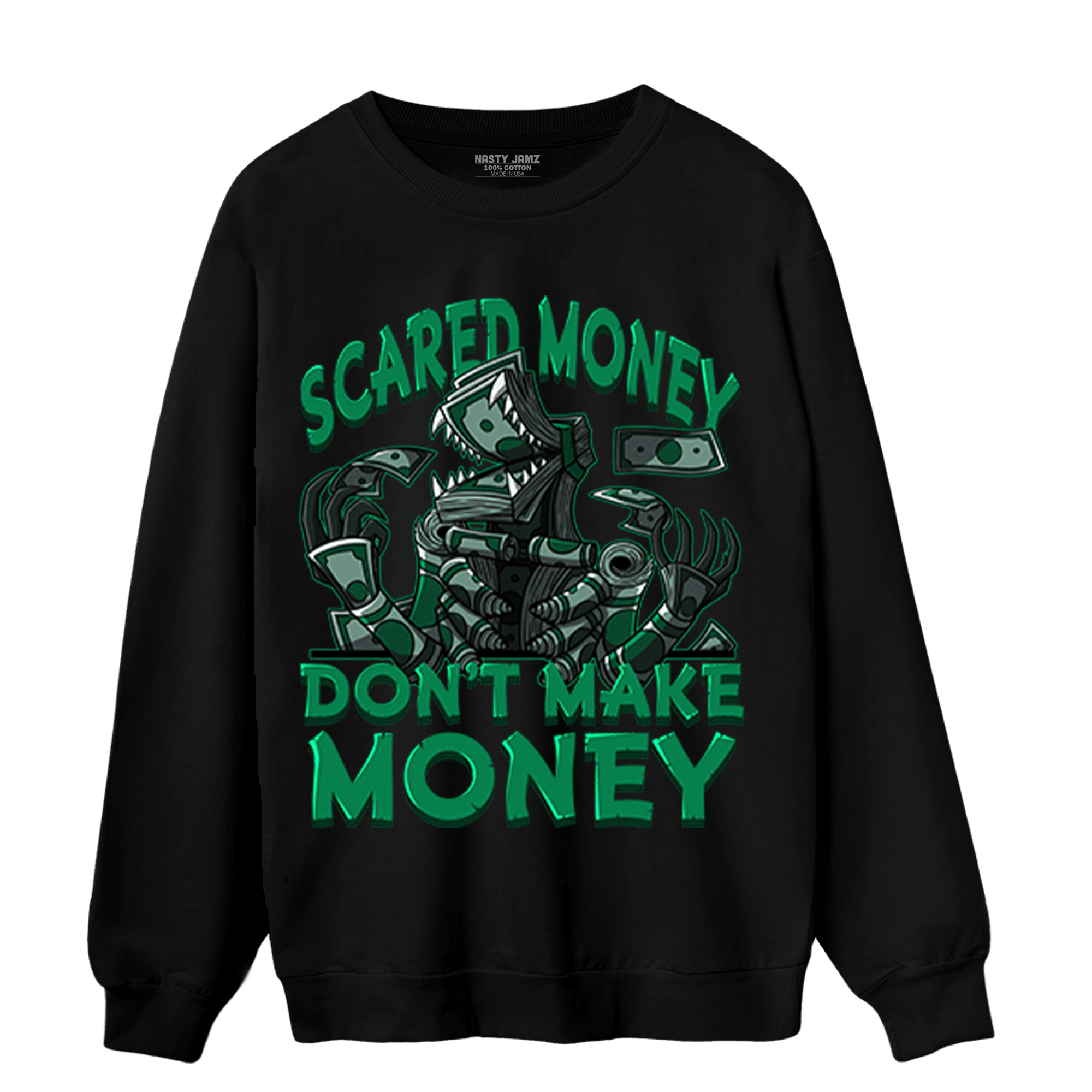 Celtic Lucky Green 1s Sweatshirt Match Scared Moneyy - NastyJamz