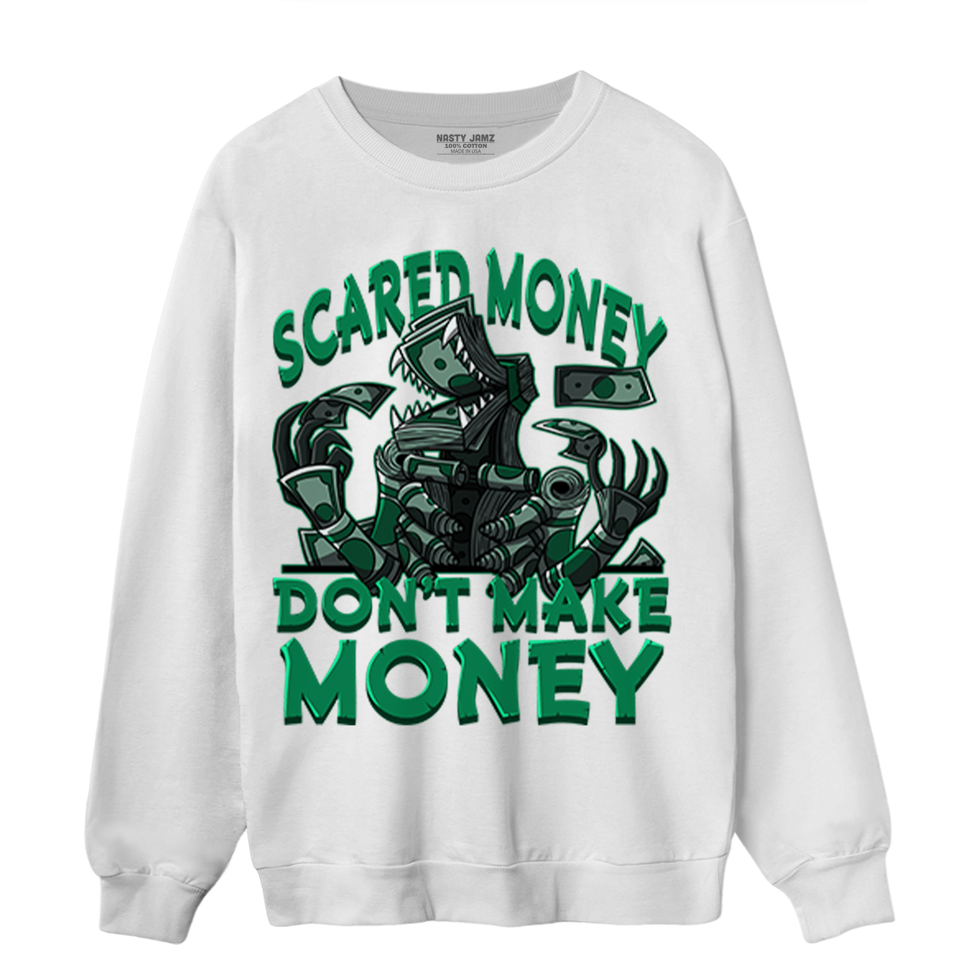 Celtic Lucky Green 1s Sweatshirt Match Scared Moneyy - NastyJamz