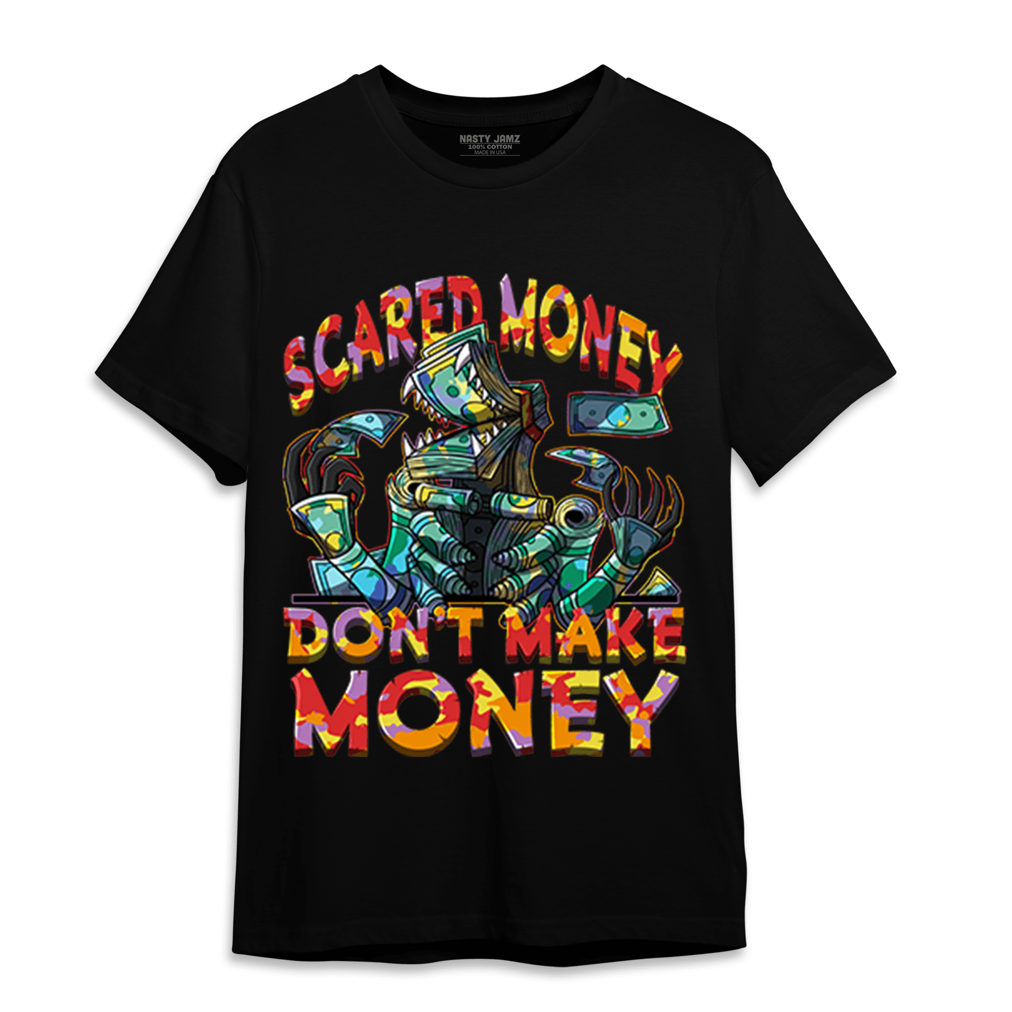 Mid GS Six Championships 1s T Shirt Match Scared Moneyy - NastyJamz