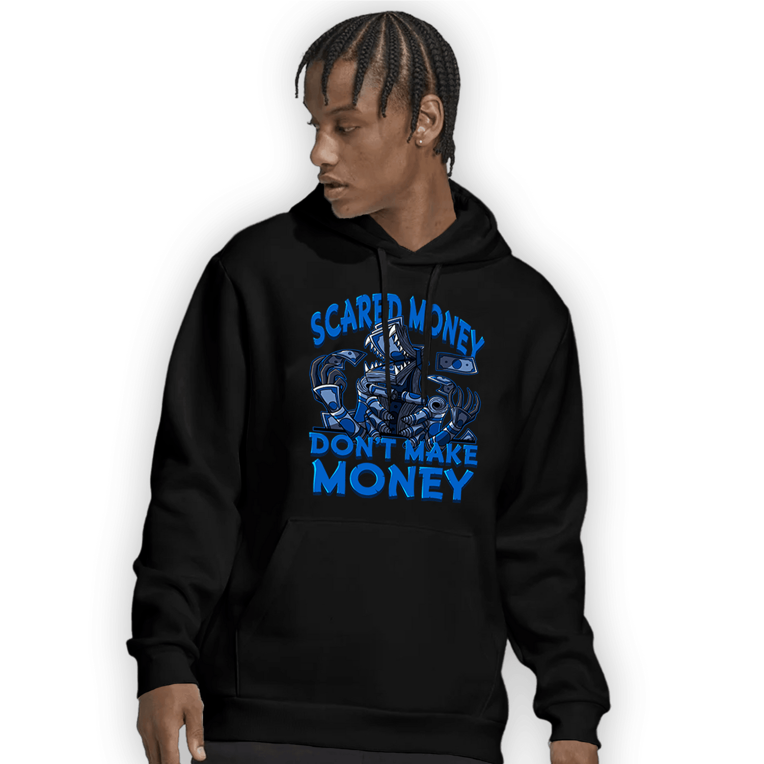 Royal Reimagined 1s Hoodie Match Scared Moneyy - NastyJamz