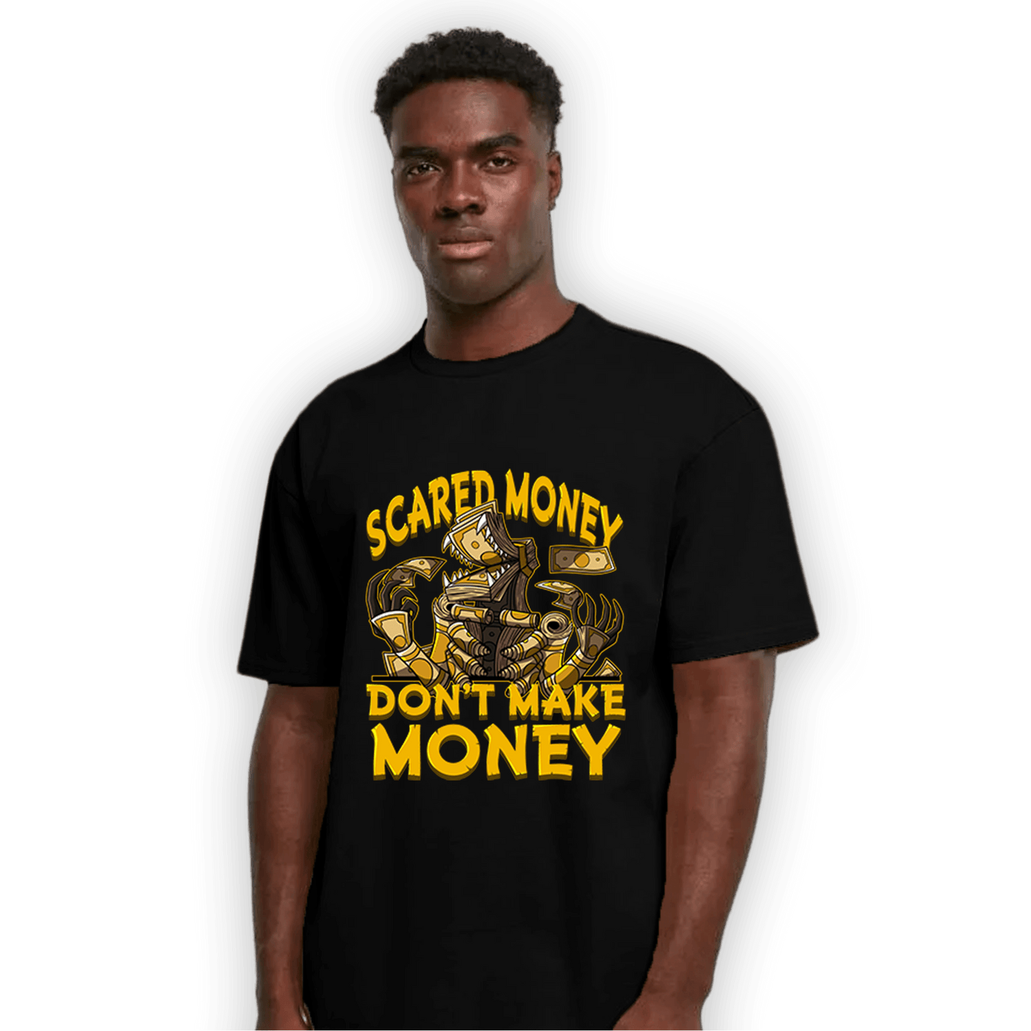 Yellow Ochre 1s T Shirt Match Scared Moneyy - NastyJamz