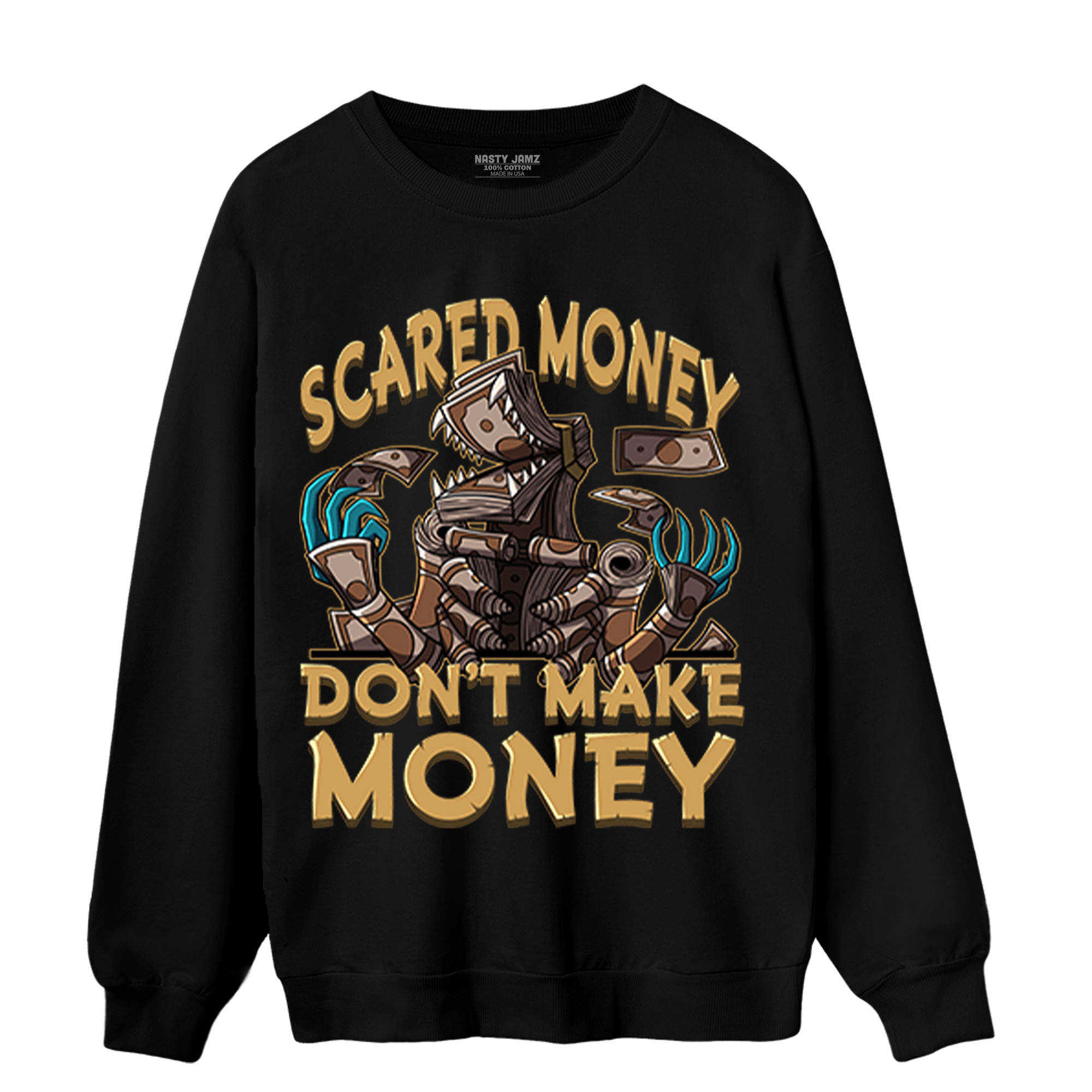 Cacao Wow 4s Sweatshirt Match Scared Moneyy - NastyJamz