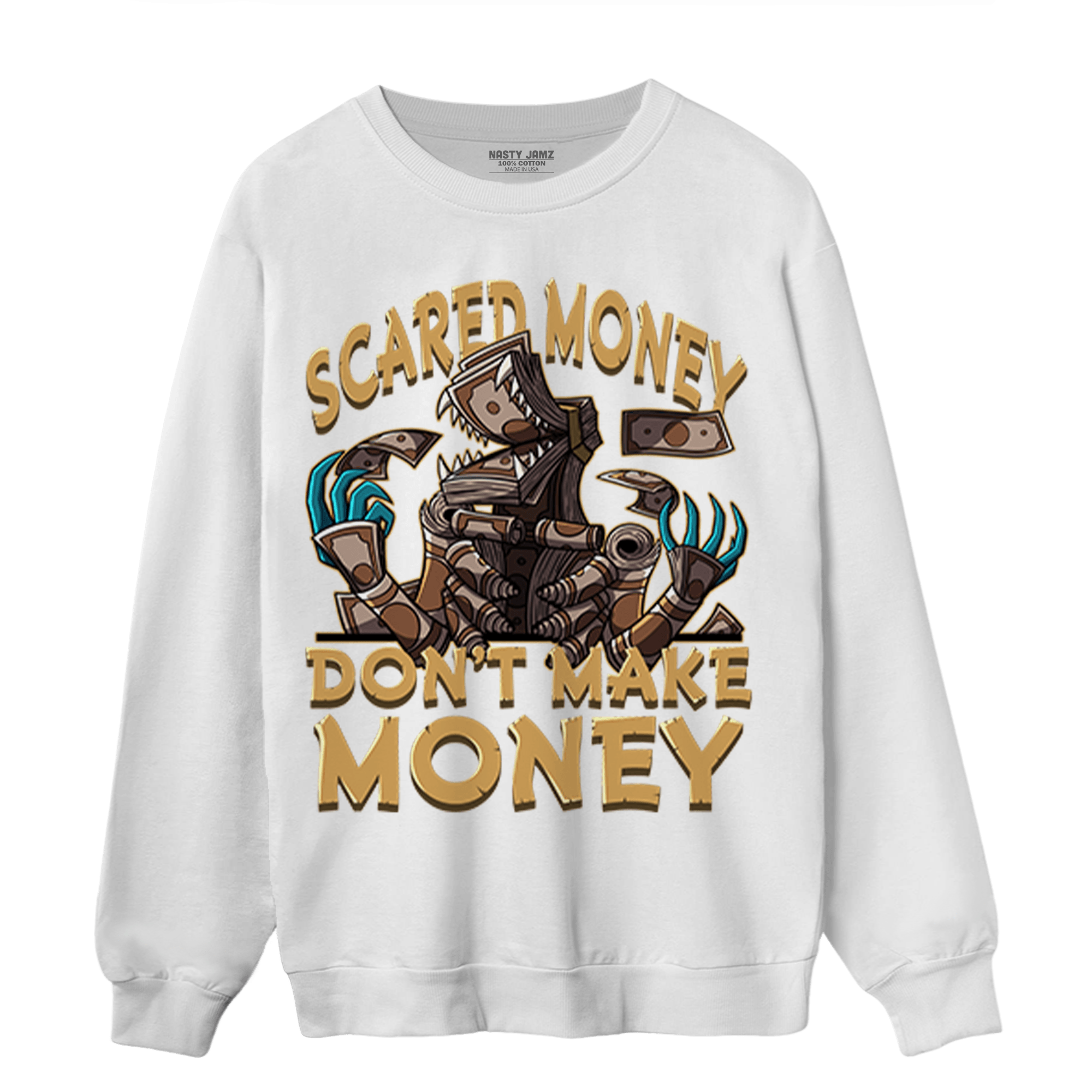 Cacao Wow 4s Sweatshirt Match Scared Moneyy - NastyJamz