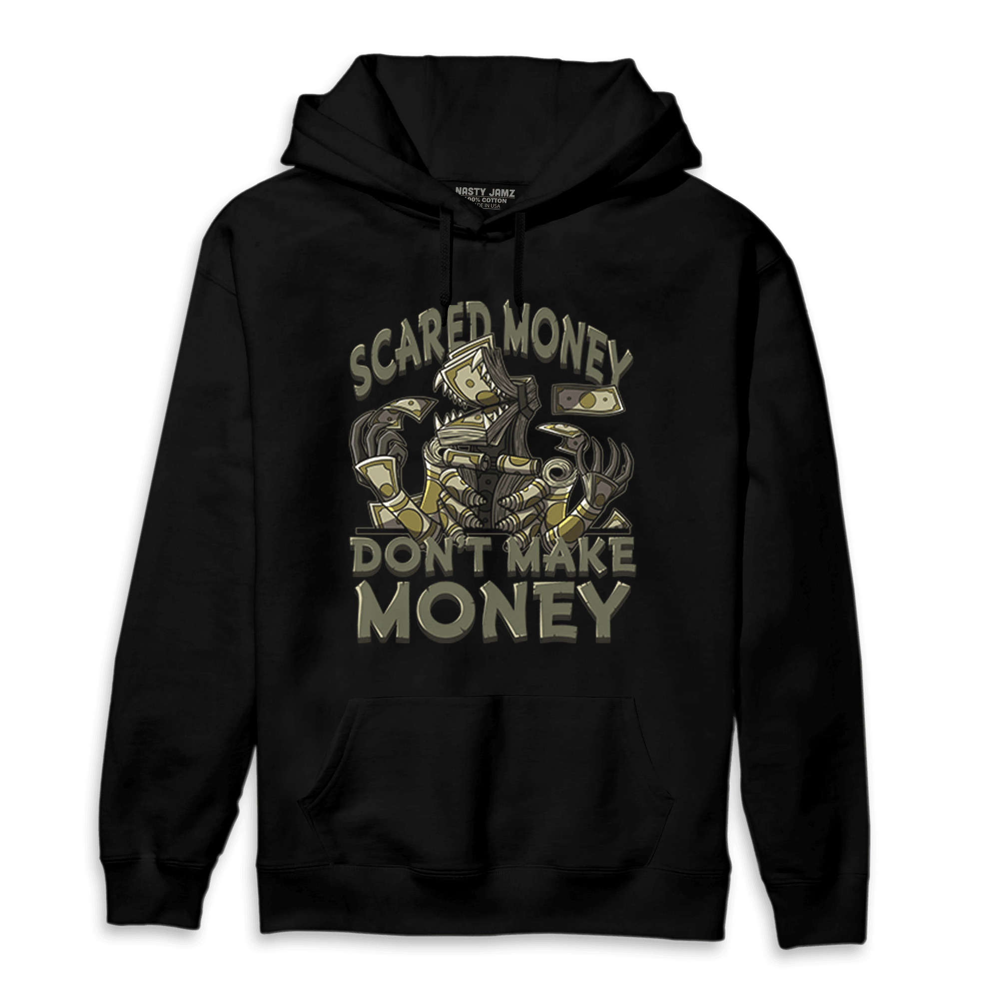 SE Craft Medium Olive 4s Hoodie Match Scared Moneyy - NastyJamz