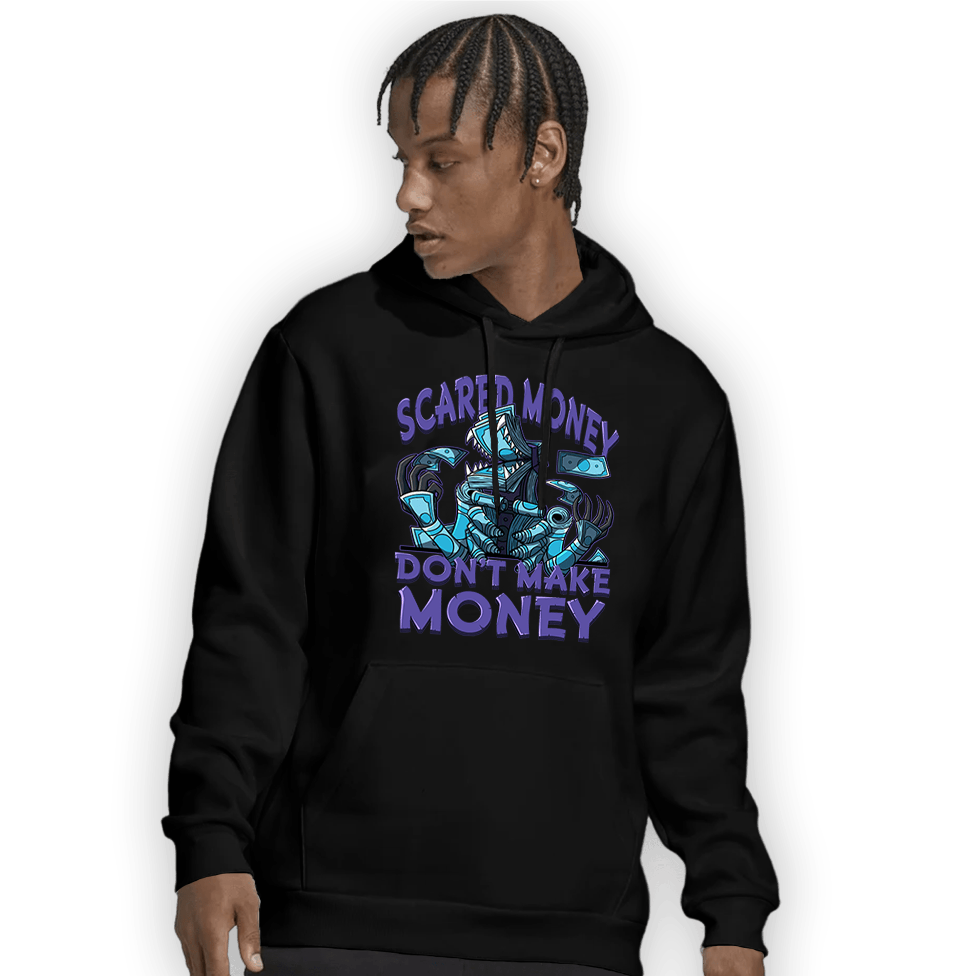 Aqua 6s Hoodie Match Scared Moneyy - NastyJamz