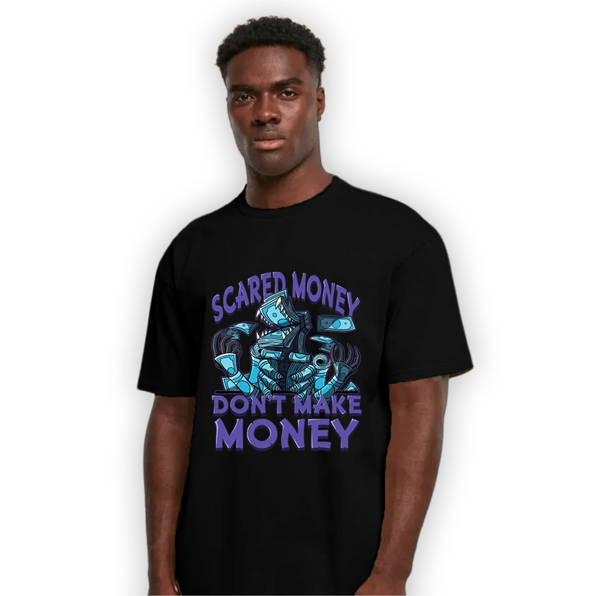 Aqua 6s T Shirt Match Scared Moneyy - NastyJamz