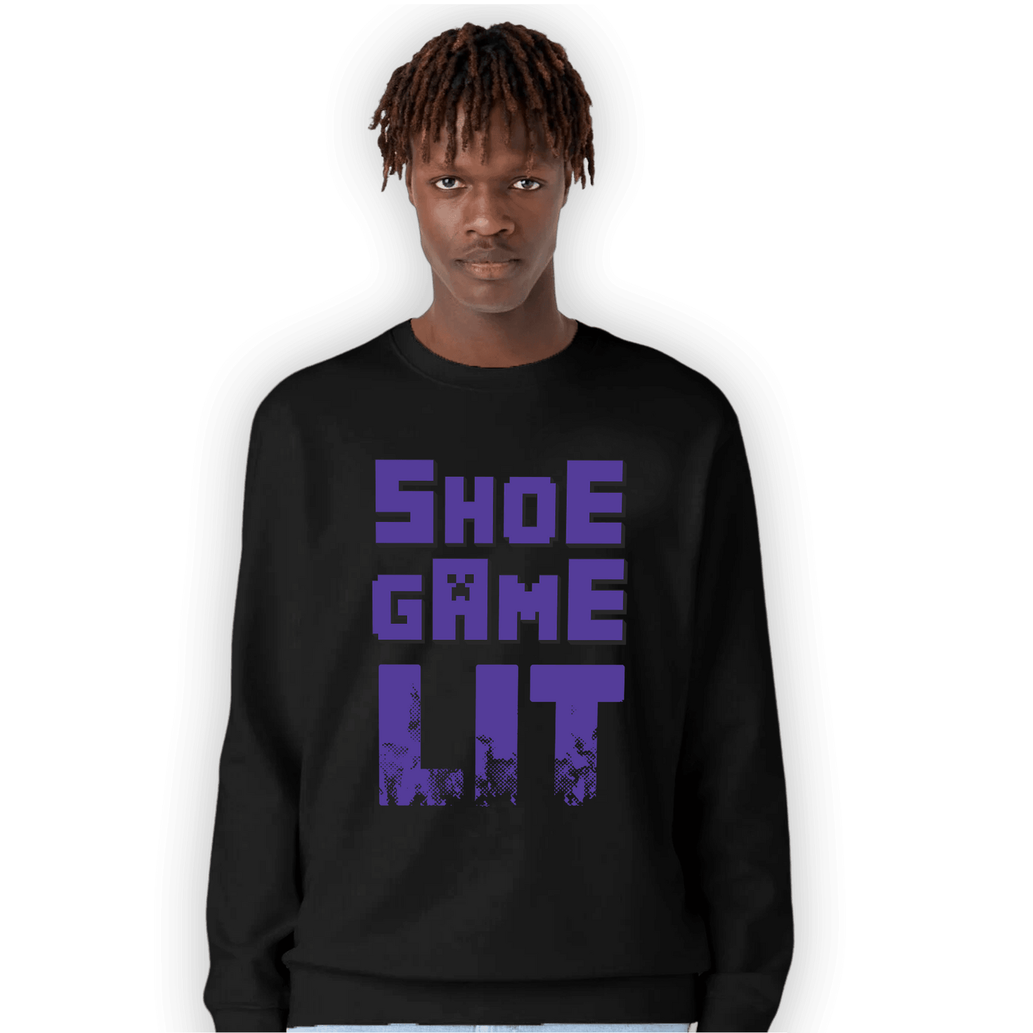 Field Purple 12s Sweatshirt Match Shoe Game Lit - NastyJamz