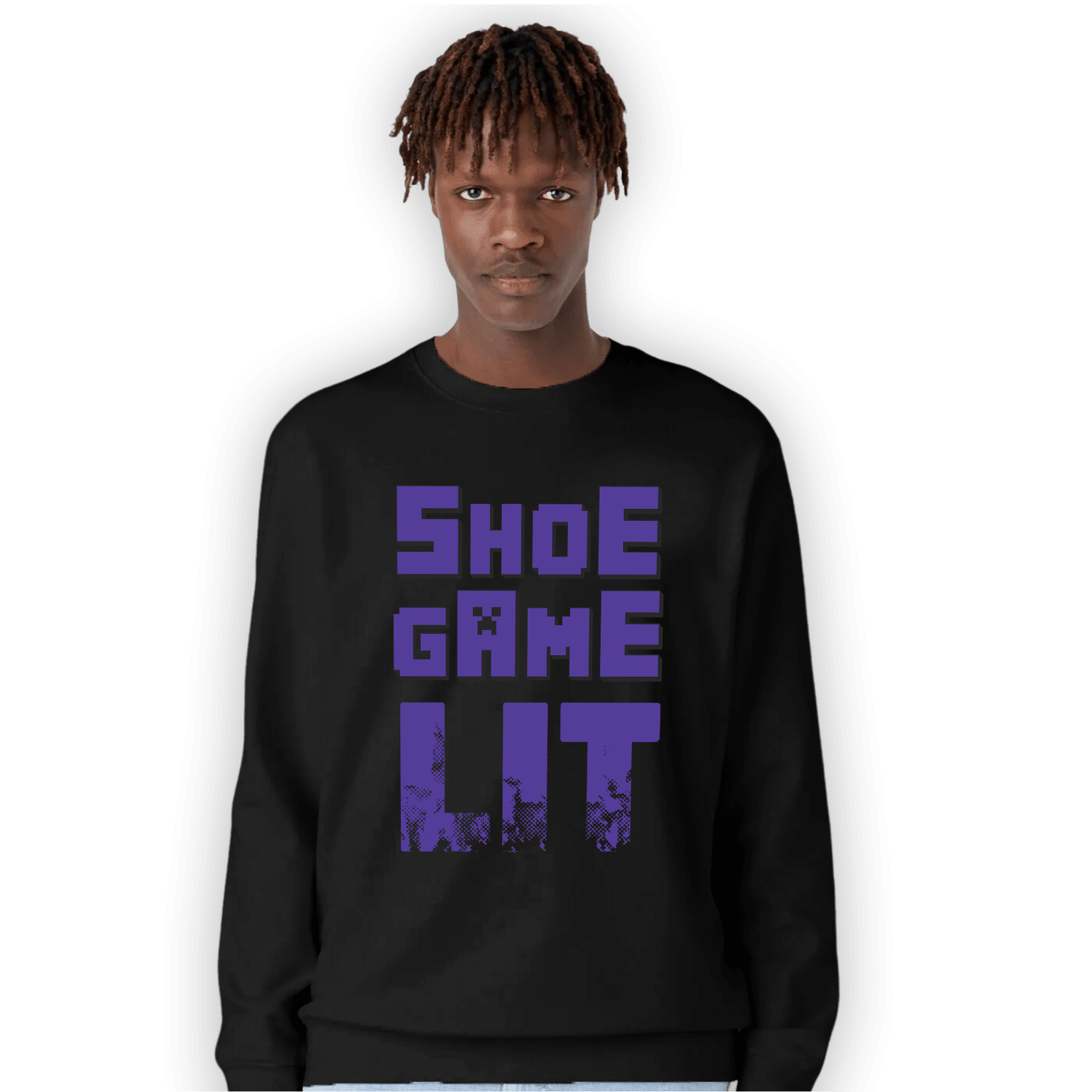 Field Purple 12s Sweatshirt Match Shoe Game Lit - NastyJamz
