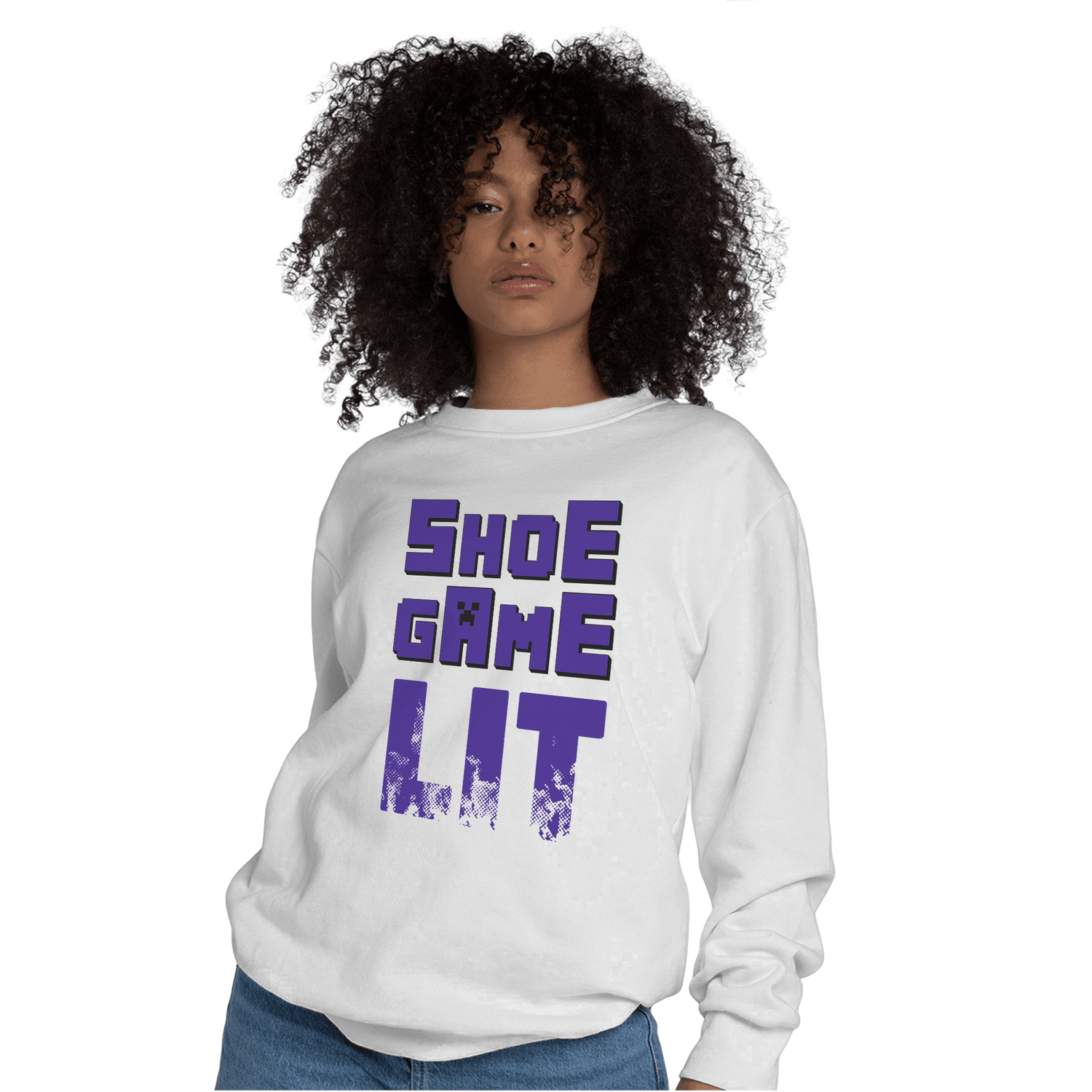 Field Purple 12s Sweatshirt Match Shoe Game Lit - NastyJamz