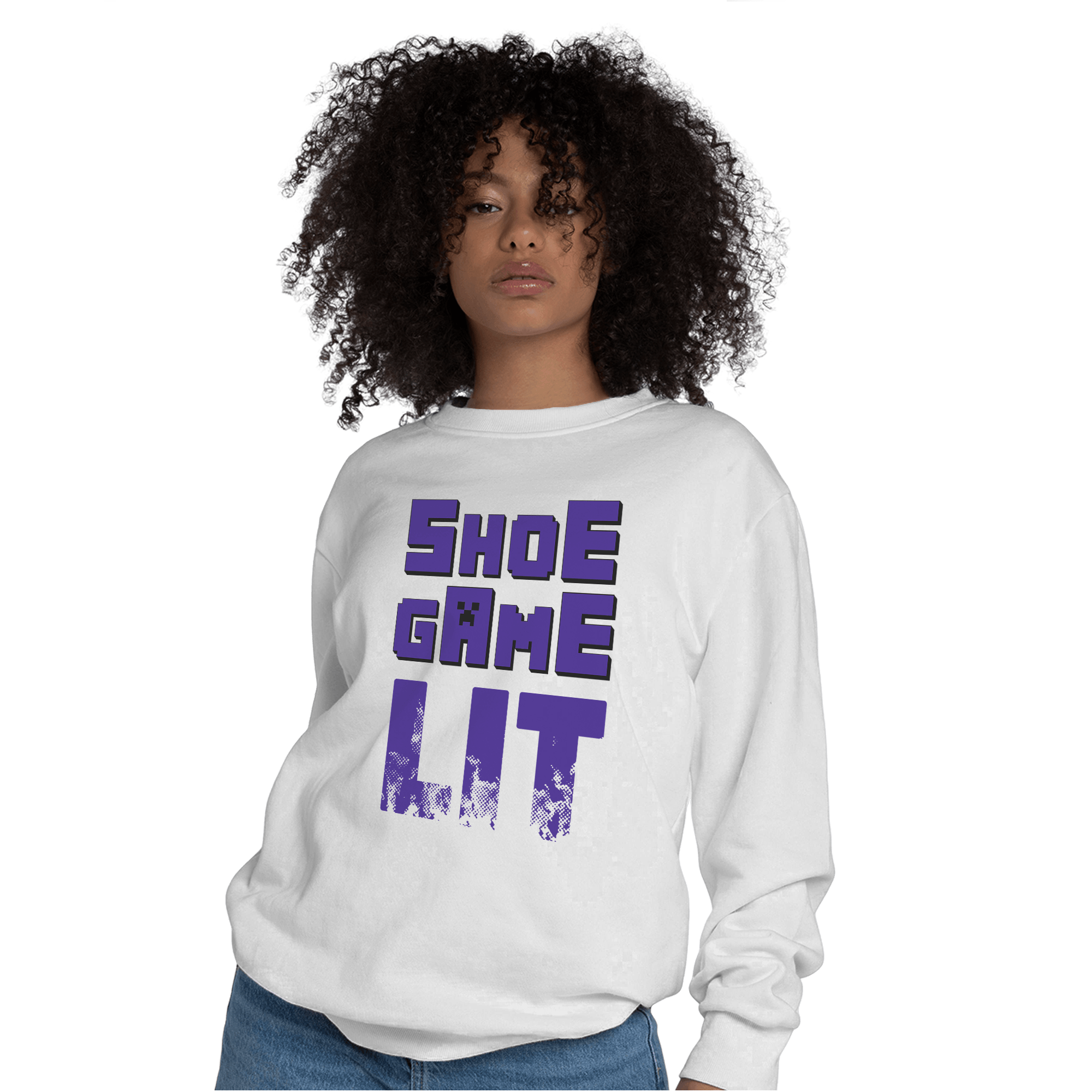 Field Purple 12s Sweatshirt Match Shoe Game Lit - NastyJamz
