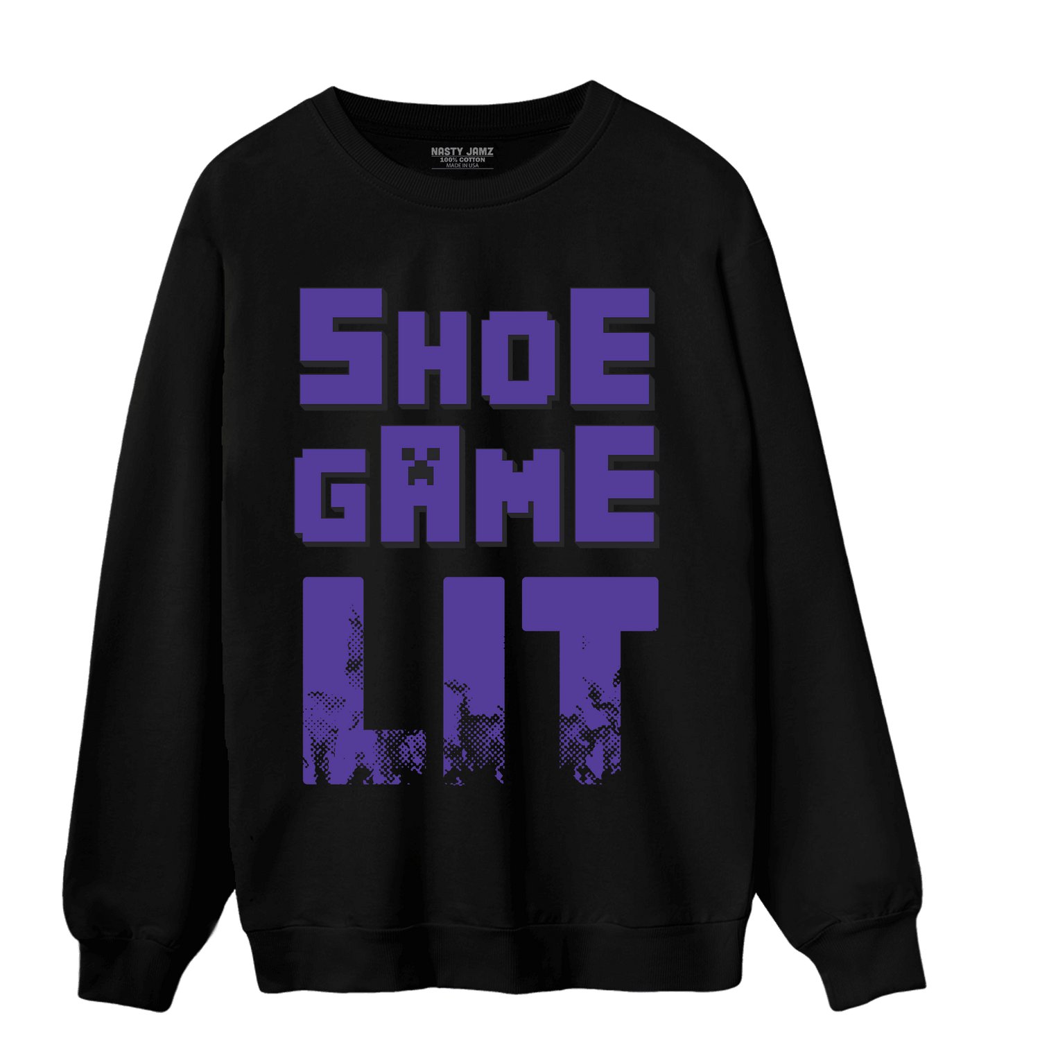 Field Purple 12s Sweatshirt Match Shoe Game Lit - NastyJamz