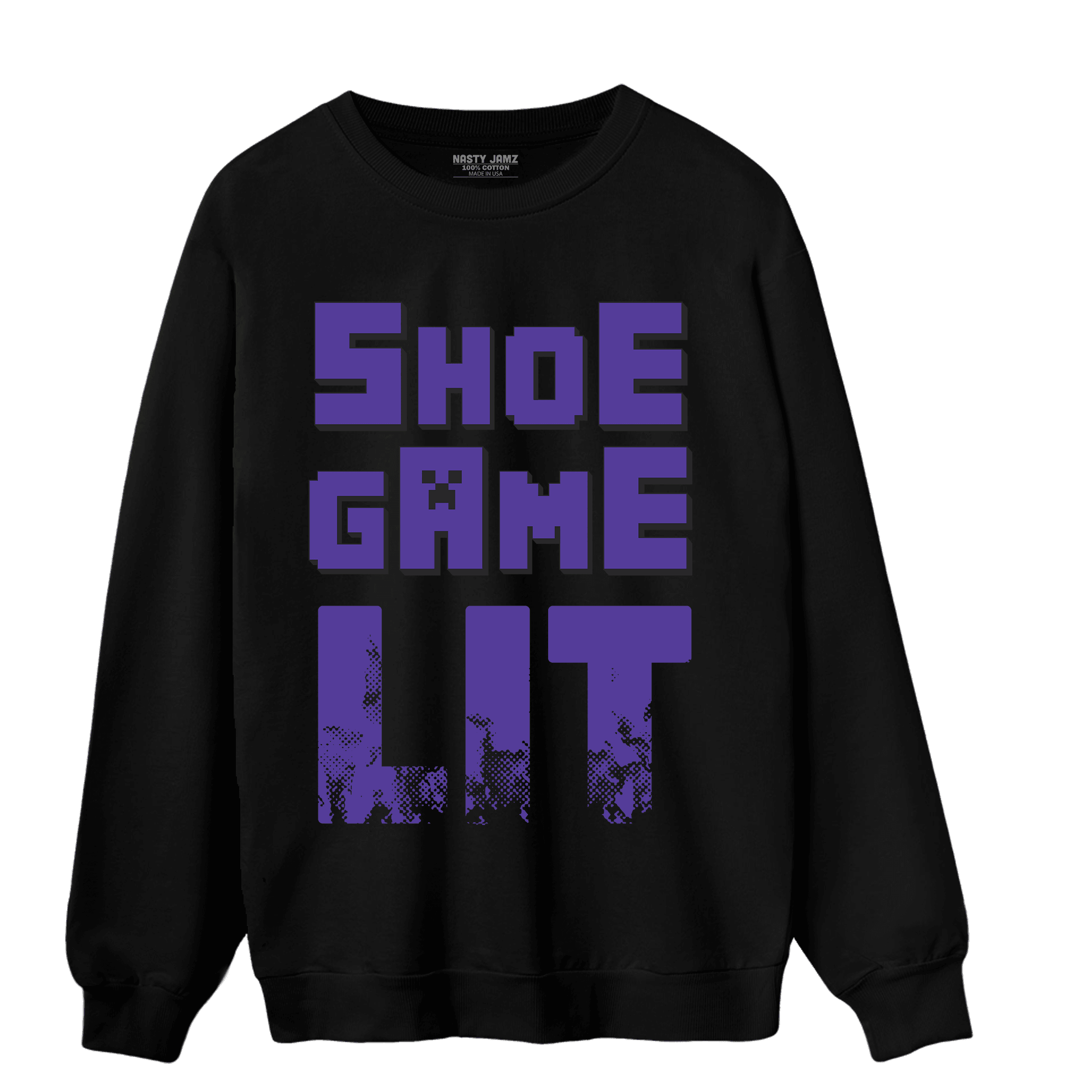 Field Purple 12s Sweatshirt Match Shoe Game Lit - NastyJamz
