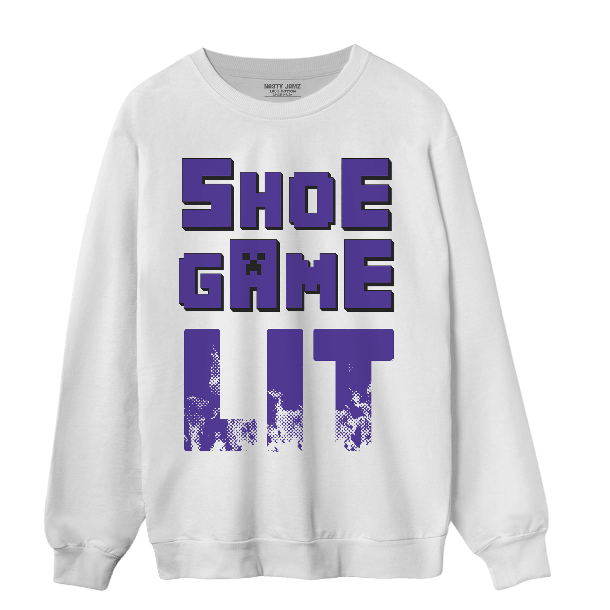 Field Purple 12s Sweatshirt Match Shoe Game Lit - NastyJamz