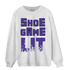 Field Purple 12s Sweatshirt Match Shoe Game Lit - NastyJamz
