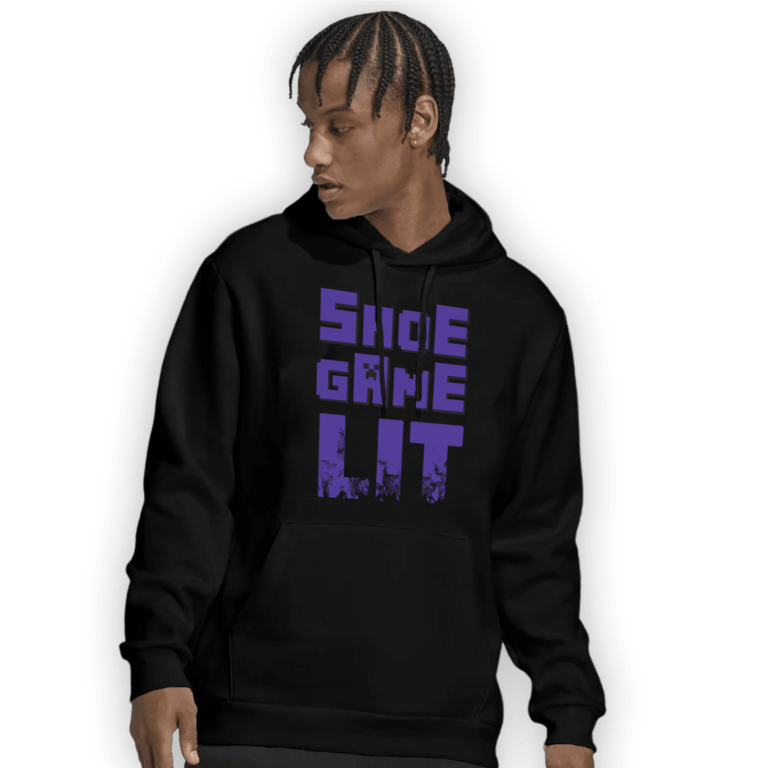 Field Purple 12s Hoodie Match Shoe Game Lit - NastyJamz