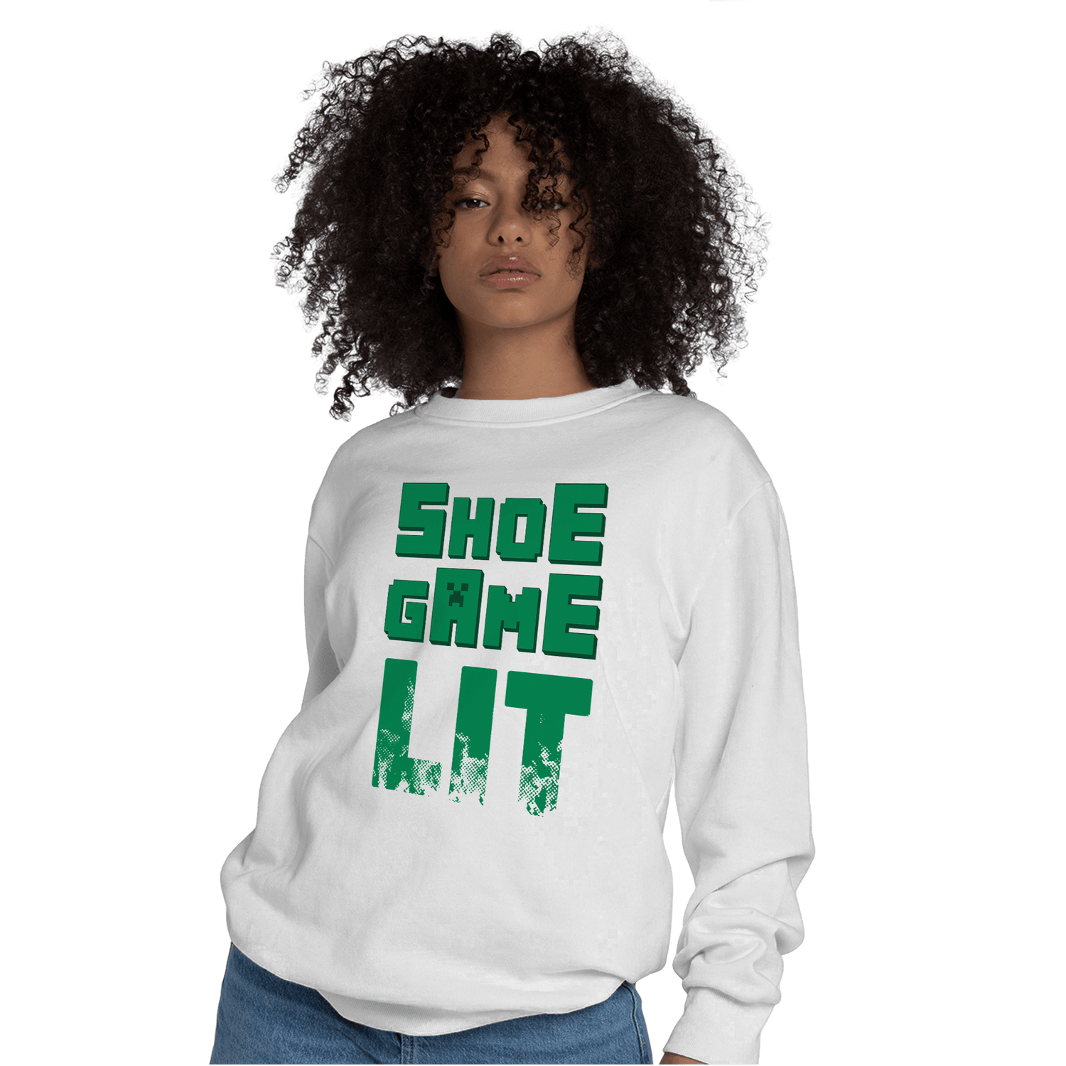 Celtic Lucky Green 1s Sweatshirt Match Shoe Game Lit - NastyJamz