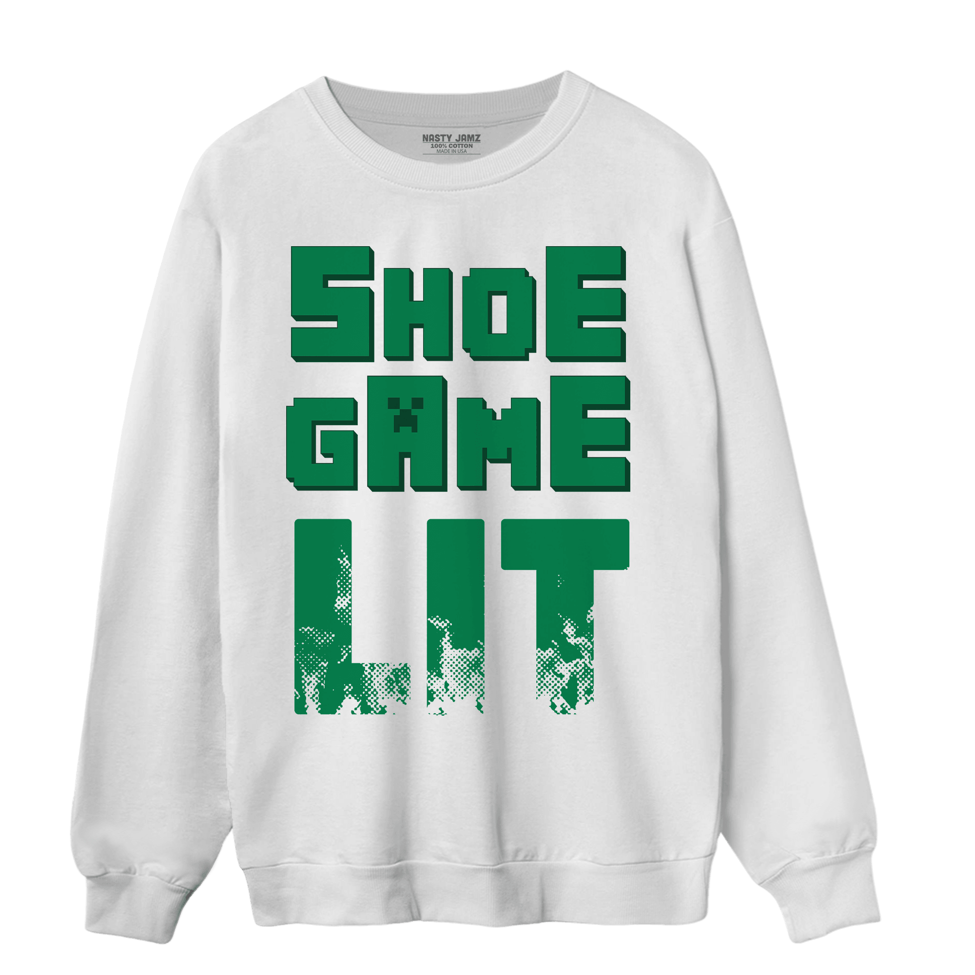 Celtic Lucky Green 1s Sweatshirt Match Shoe Game Lit - NastyJamz