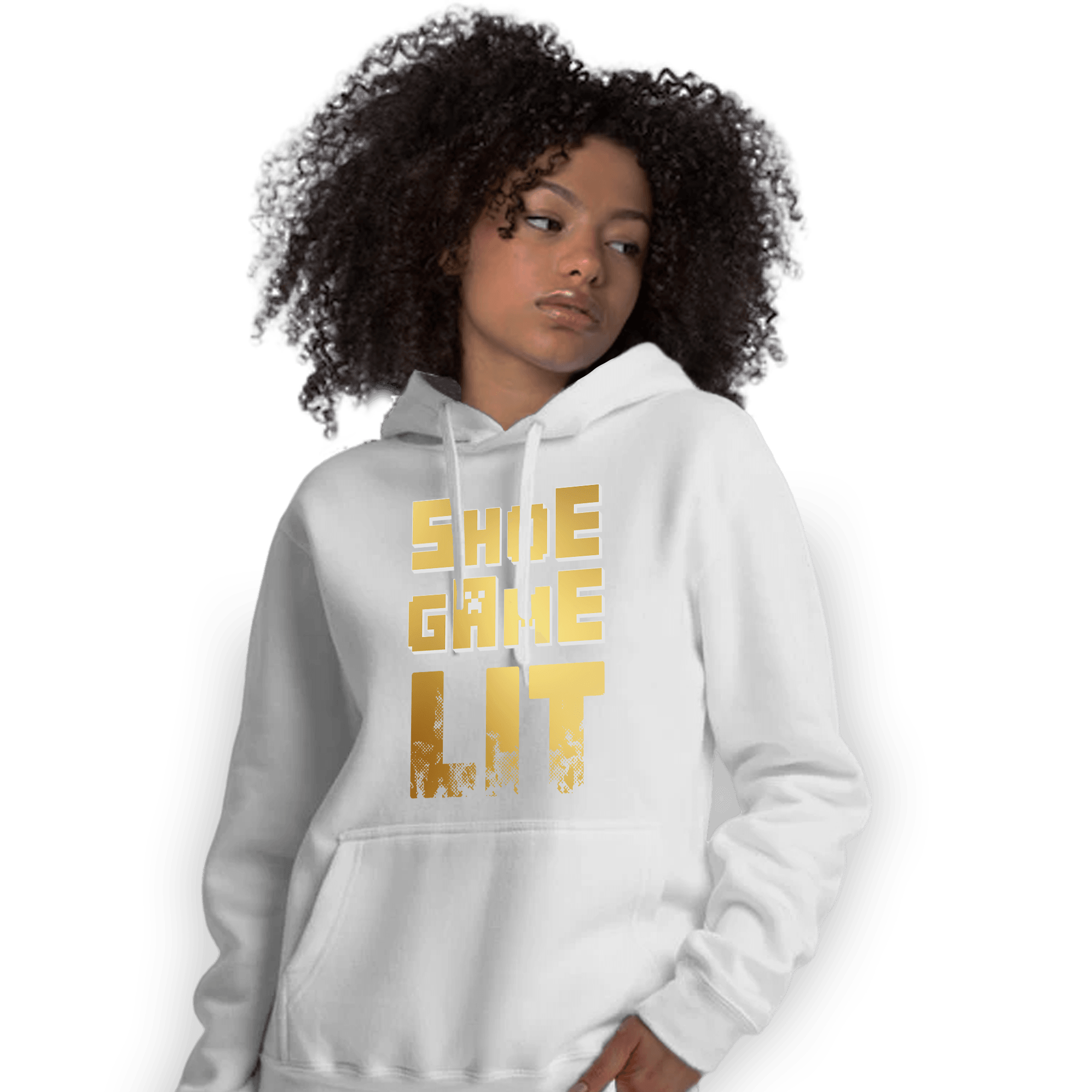 Mid SE Black Gold 1s Hoodie Match Shoe Game Lit - NastyJamz