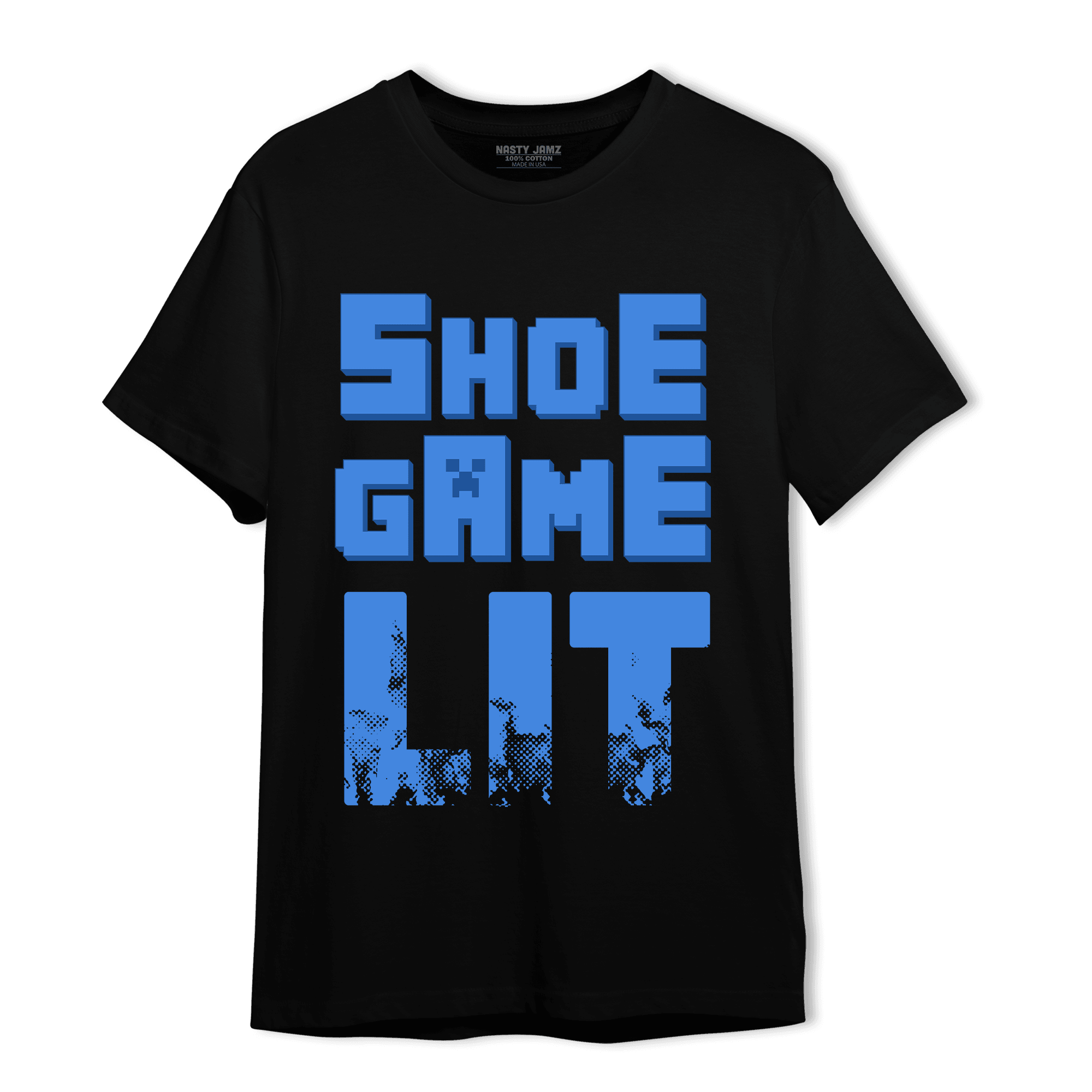 University Blue Toe 1s T Shirt Match Shoe Game Lit - NastyJamz