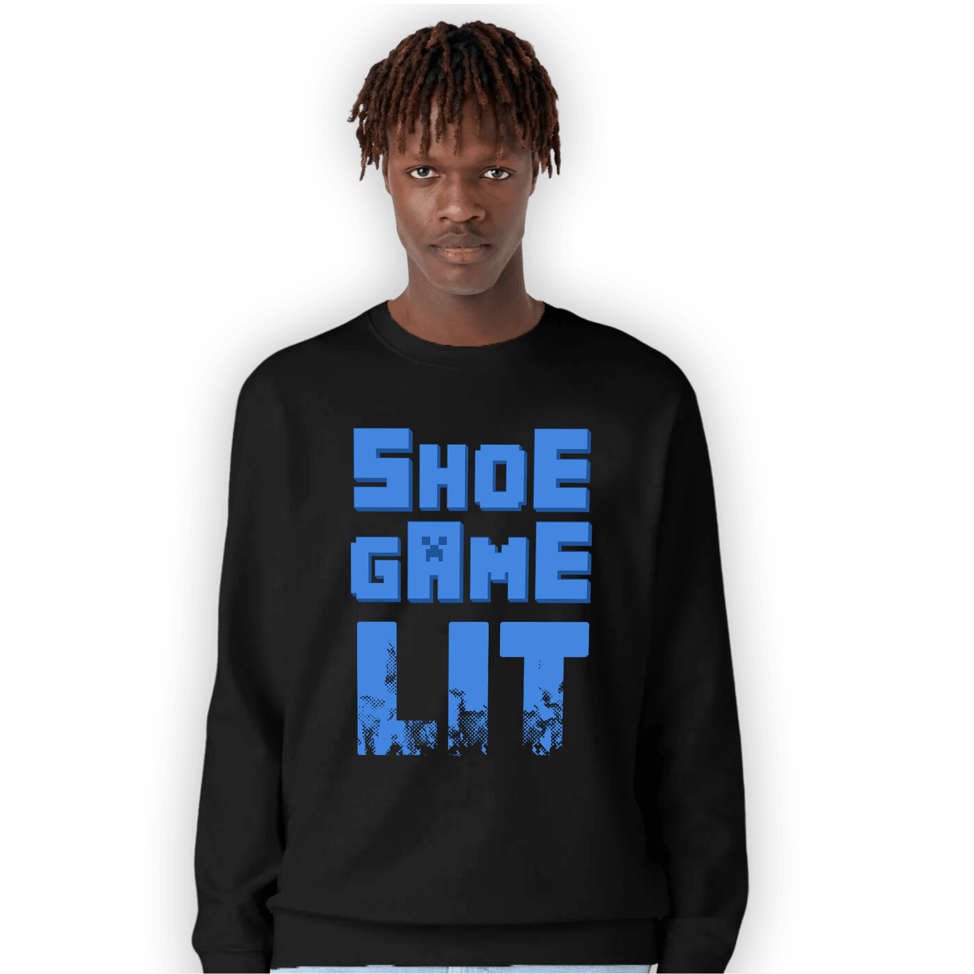 University Blue Toe 1s Sweatshirt Match Shoe Game Lit - NastyJamz