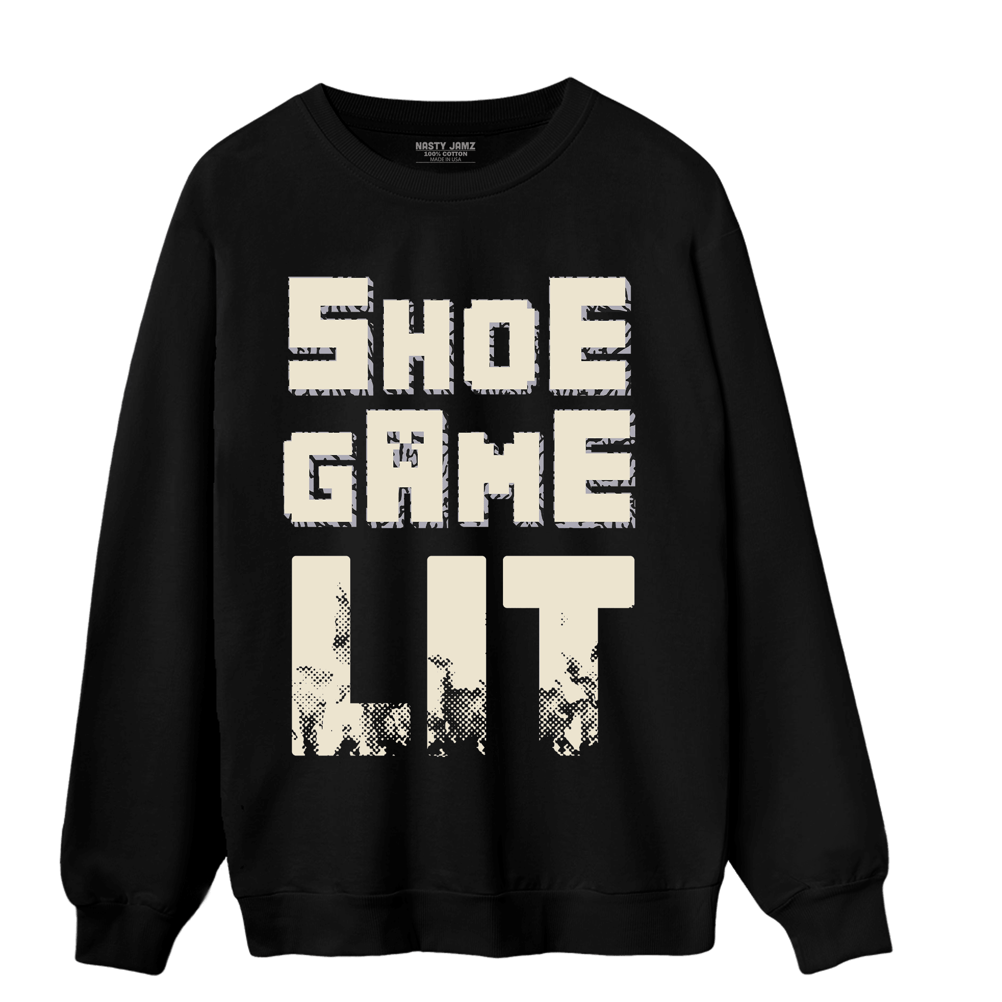Off Noir 3s Sweatshirt Match Shoe Game Lit - NastyJamz