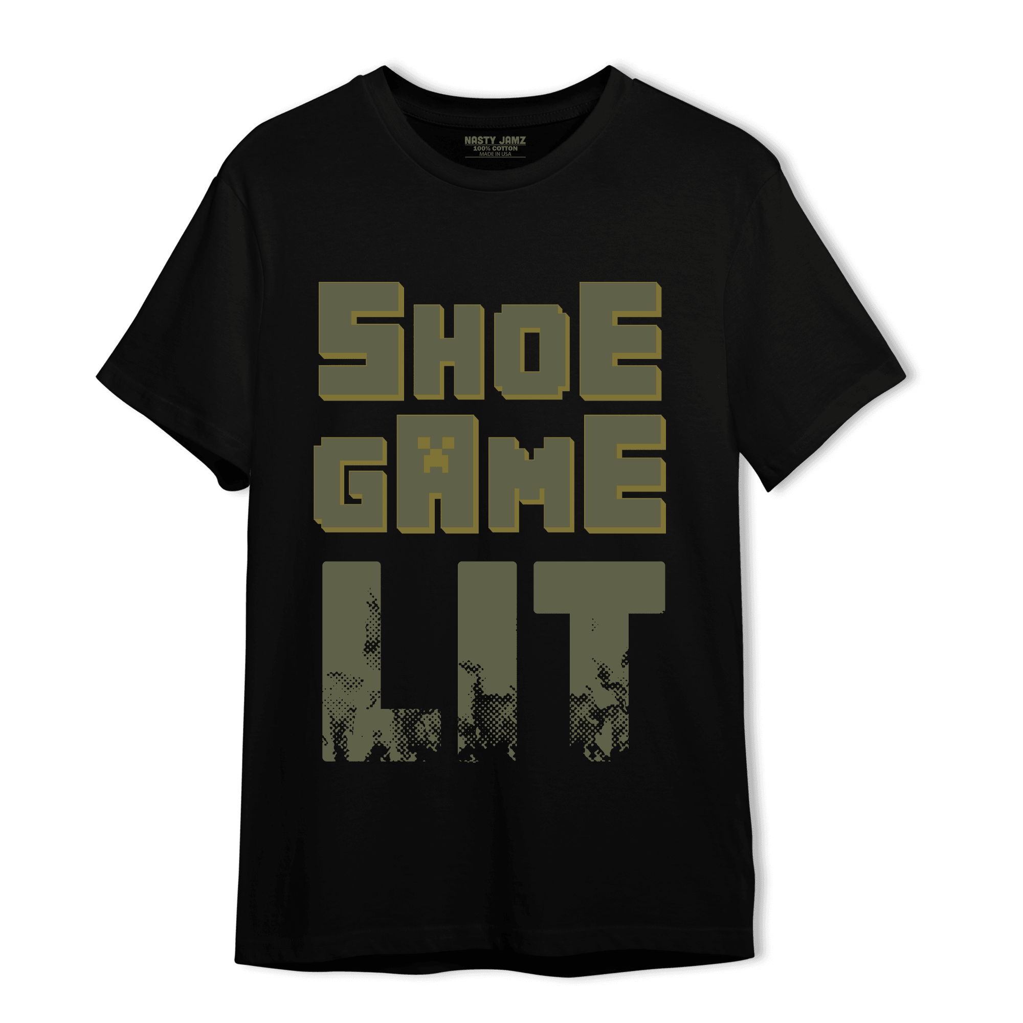 SE Craft Medium Olive 4s T Shirt Match Shoe Game Lit - NastyJamz