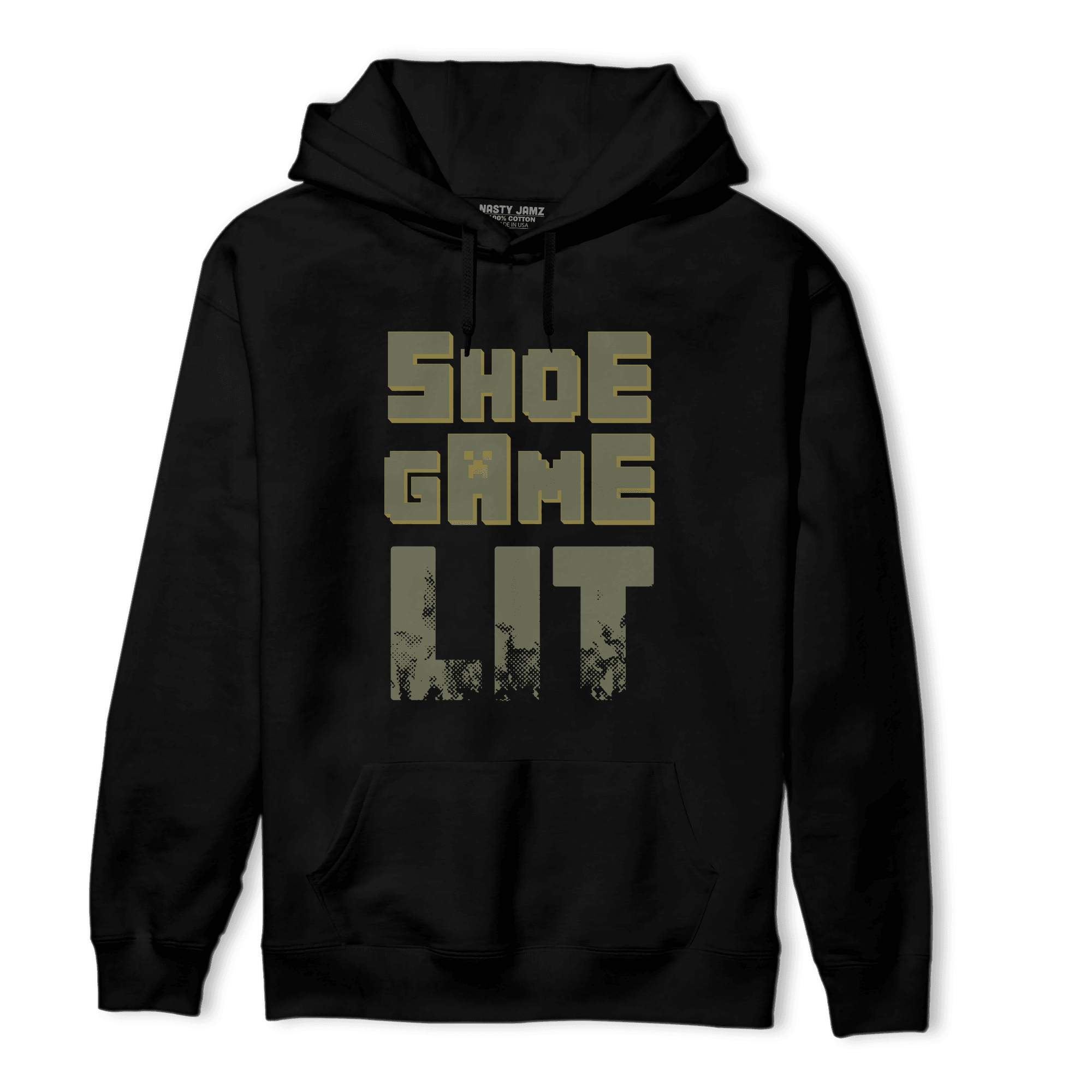 SE Craft Medium Olive 4s Hoodie Match Shoe Game Lit - NastyJamz